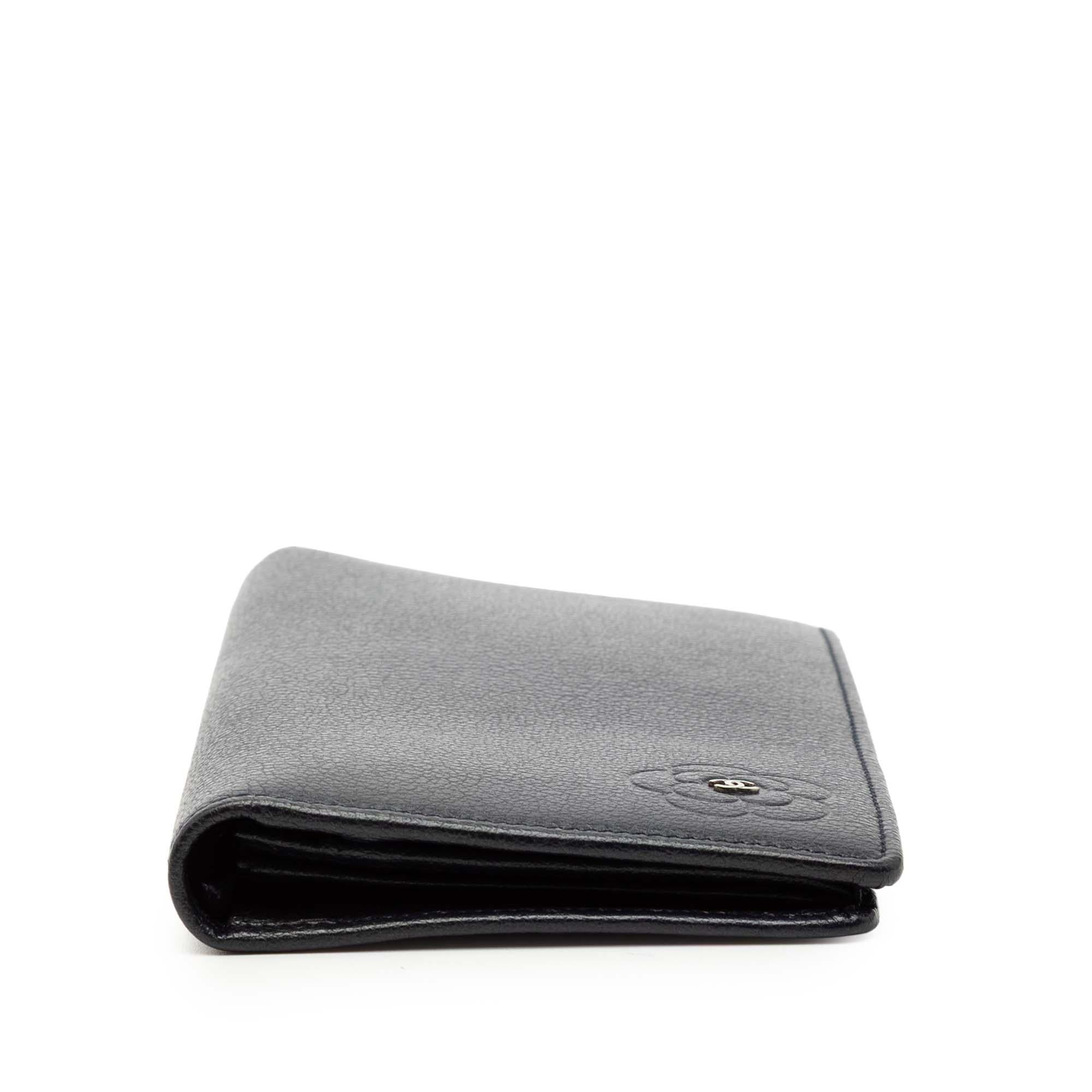 Chanel CC Calfskin Camellia Long Wallet