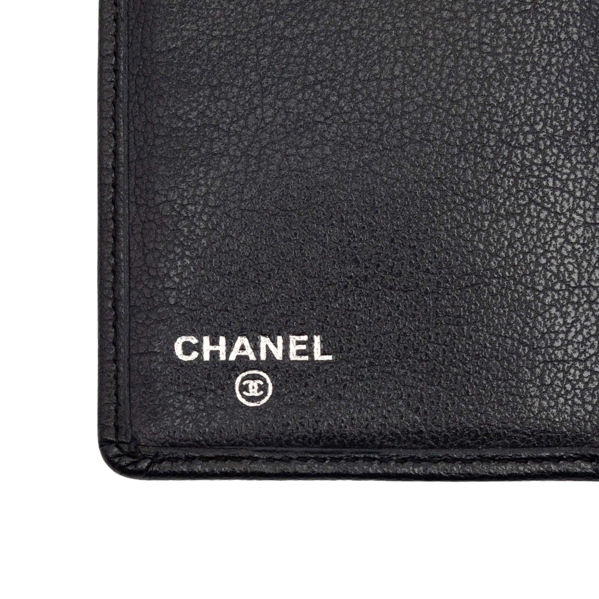 Chanel CC Calfskin Camellia Long Wallet