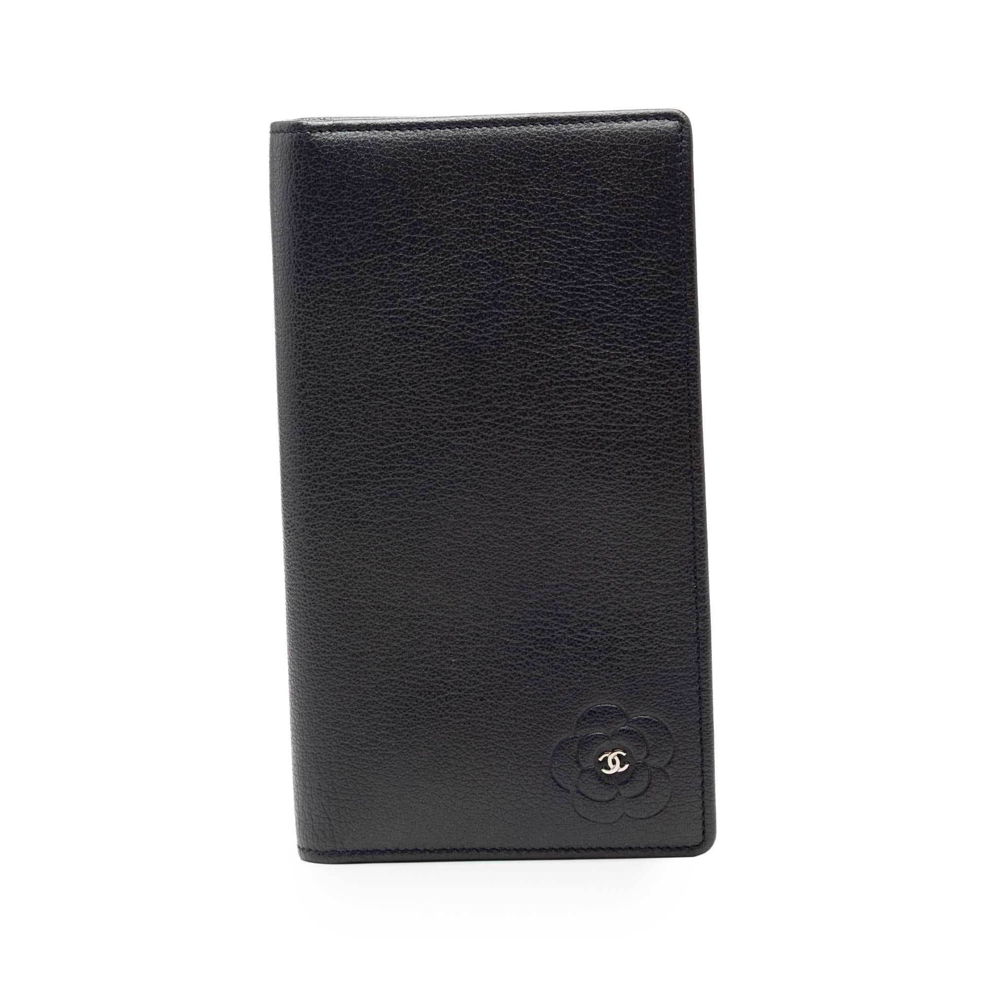 Chanel CC Calfskin Camellia Long Wallet