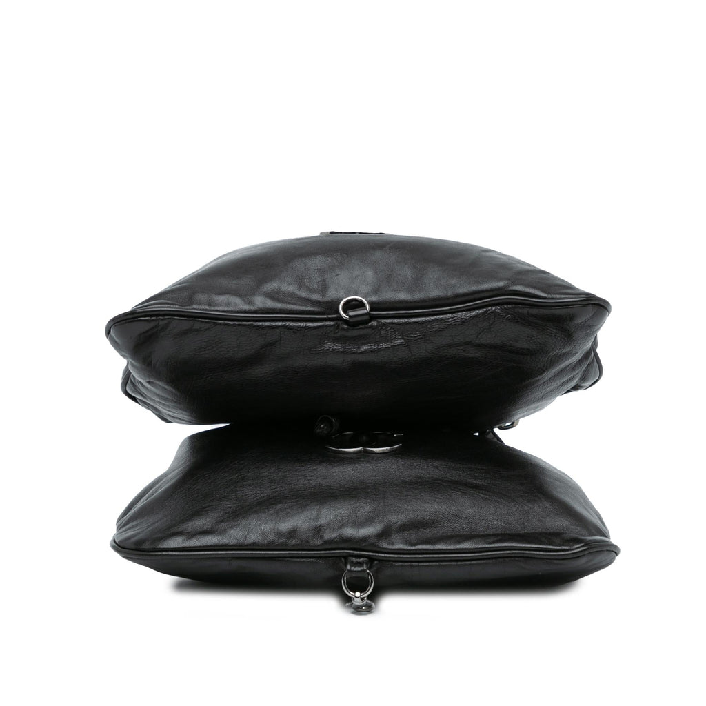 Chanel CC Calfskin Dual Twin Chain Handbag