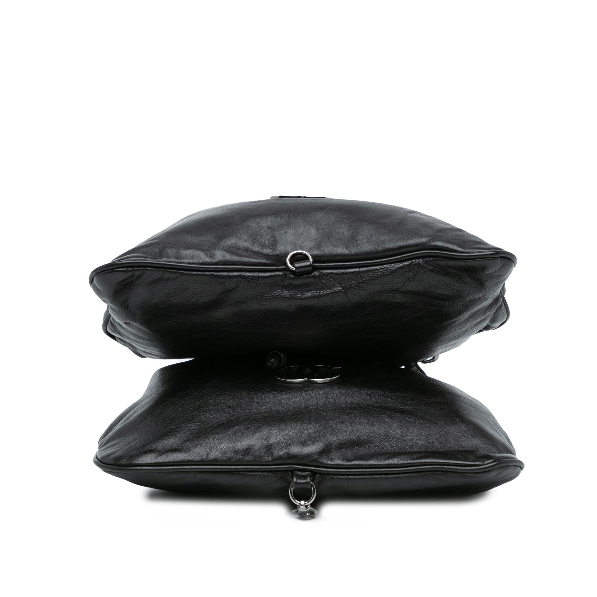 Chanel CC Calfskin Dual Twin Chain Handbag