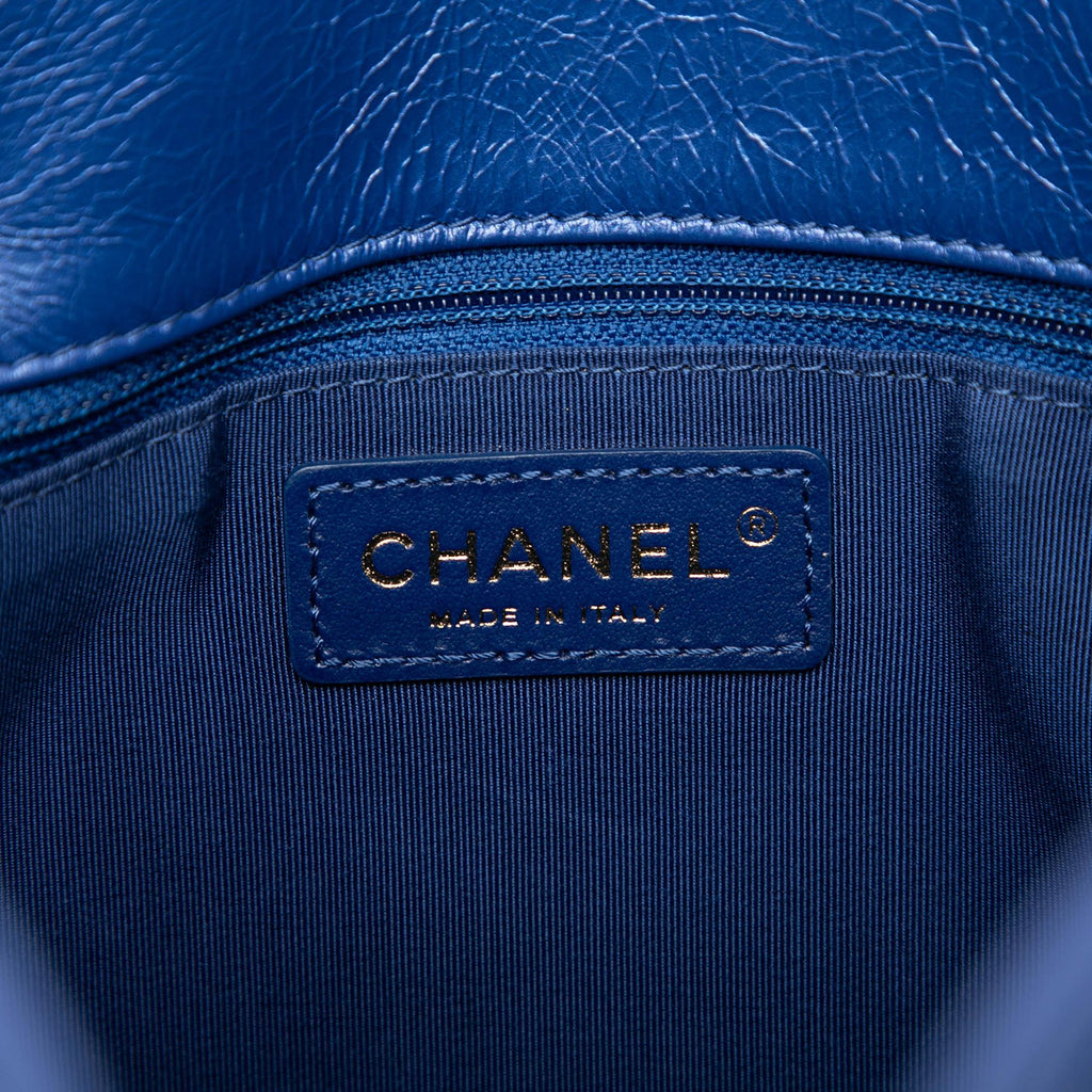Chanel CC Calfskin Front Zip Drawstring Chain Tote