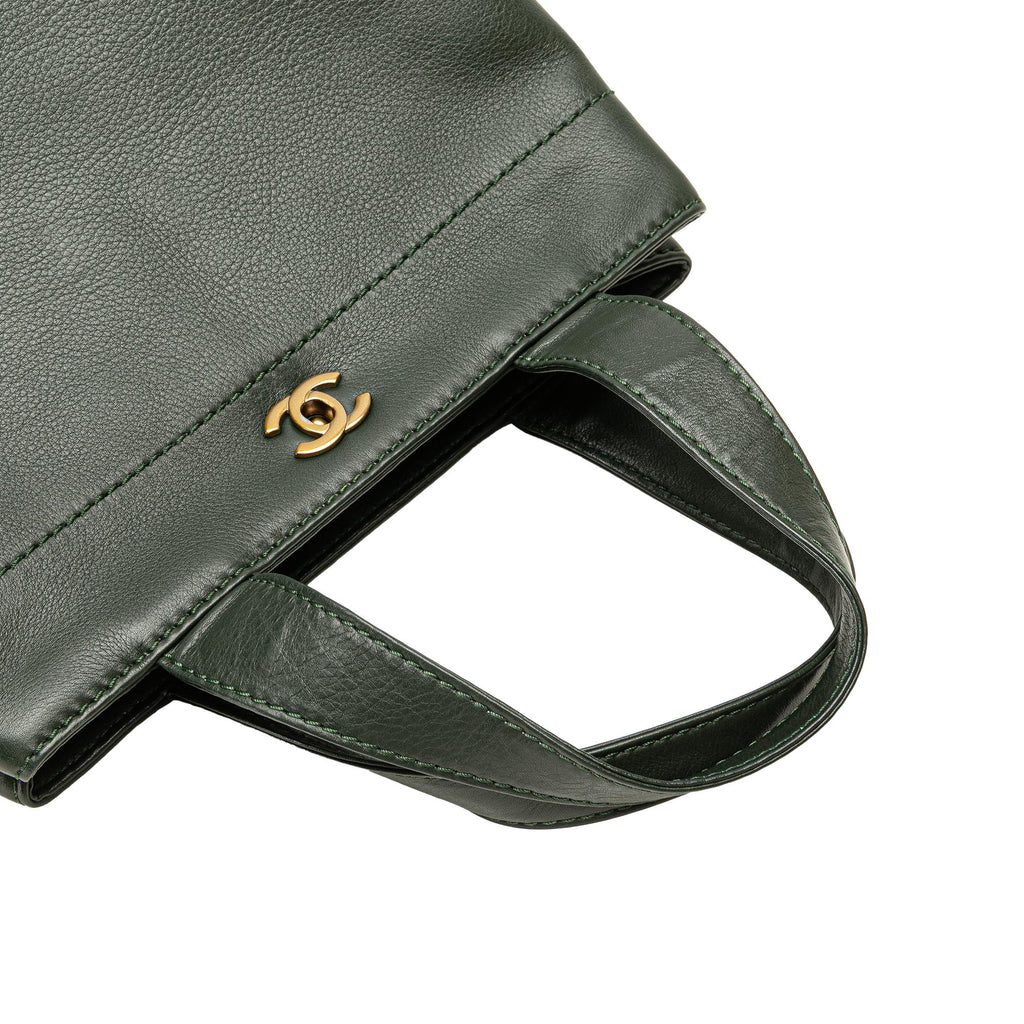Chanel CC Calfskin Turnlock Tote