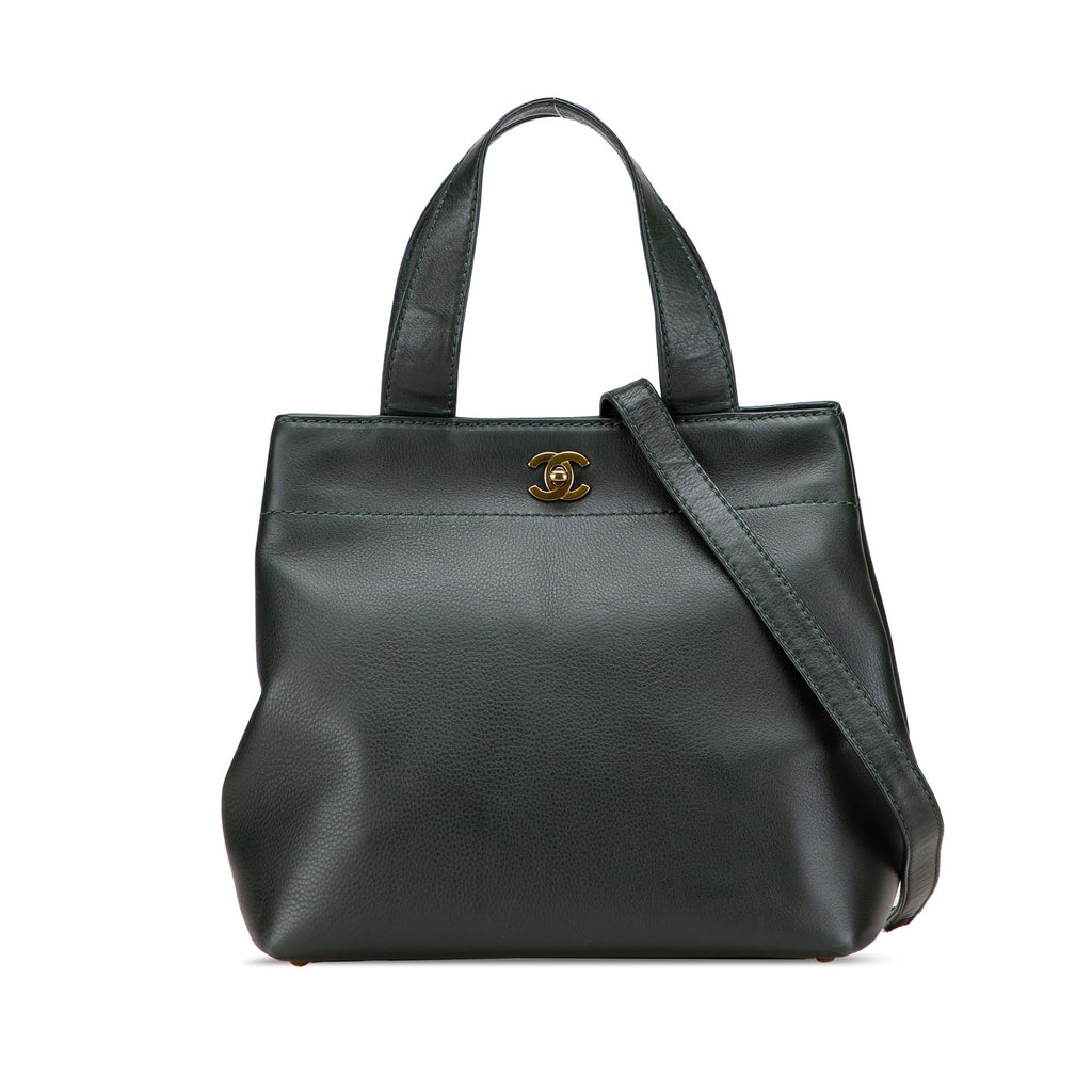 Chanel CC Calfskin Turnlock Tote