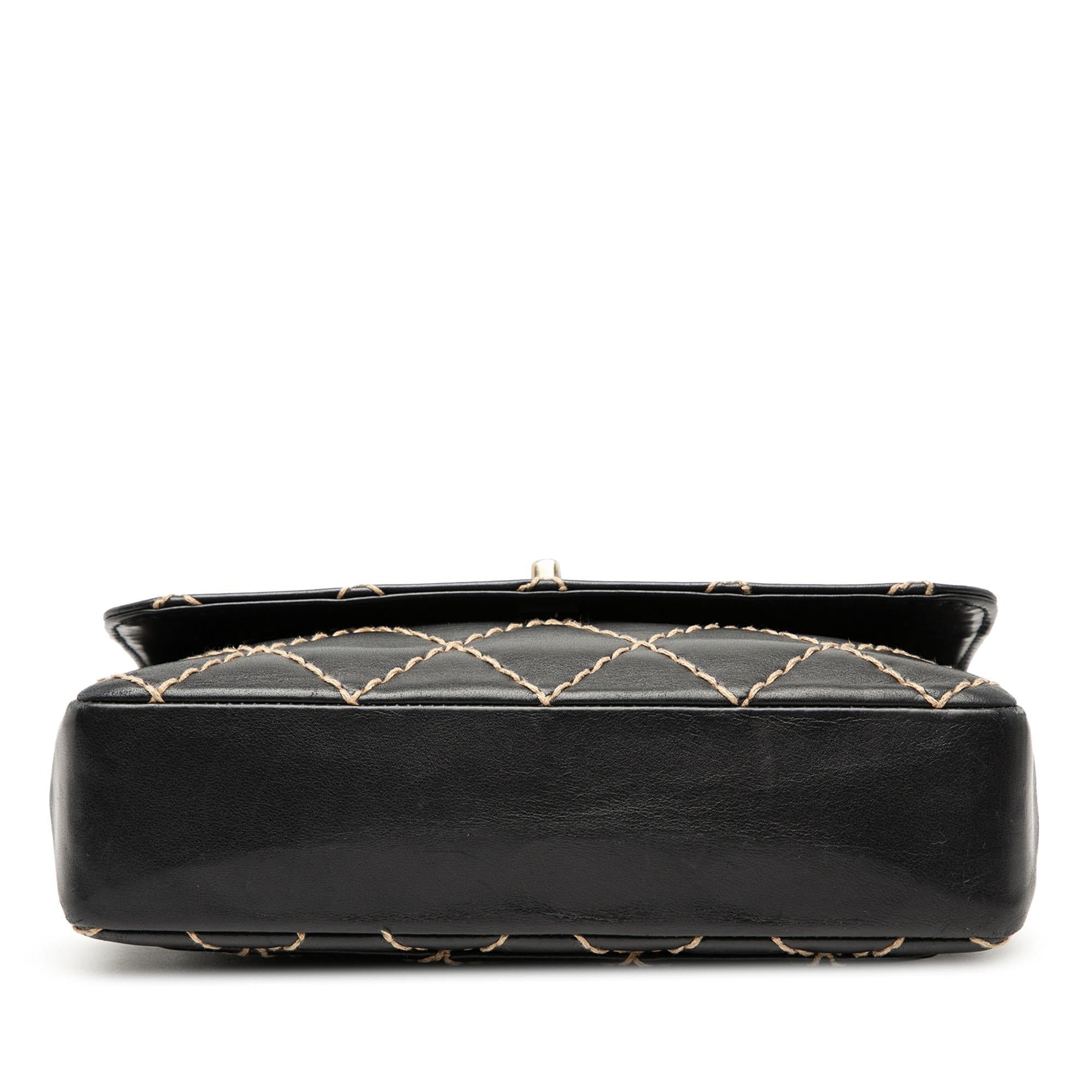 Chanel CC Calfskin Wild Stitch Flap