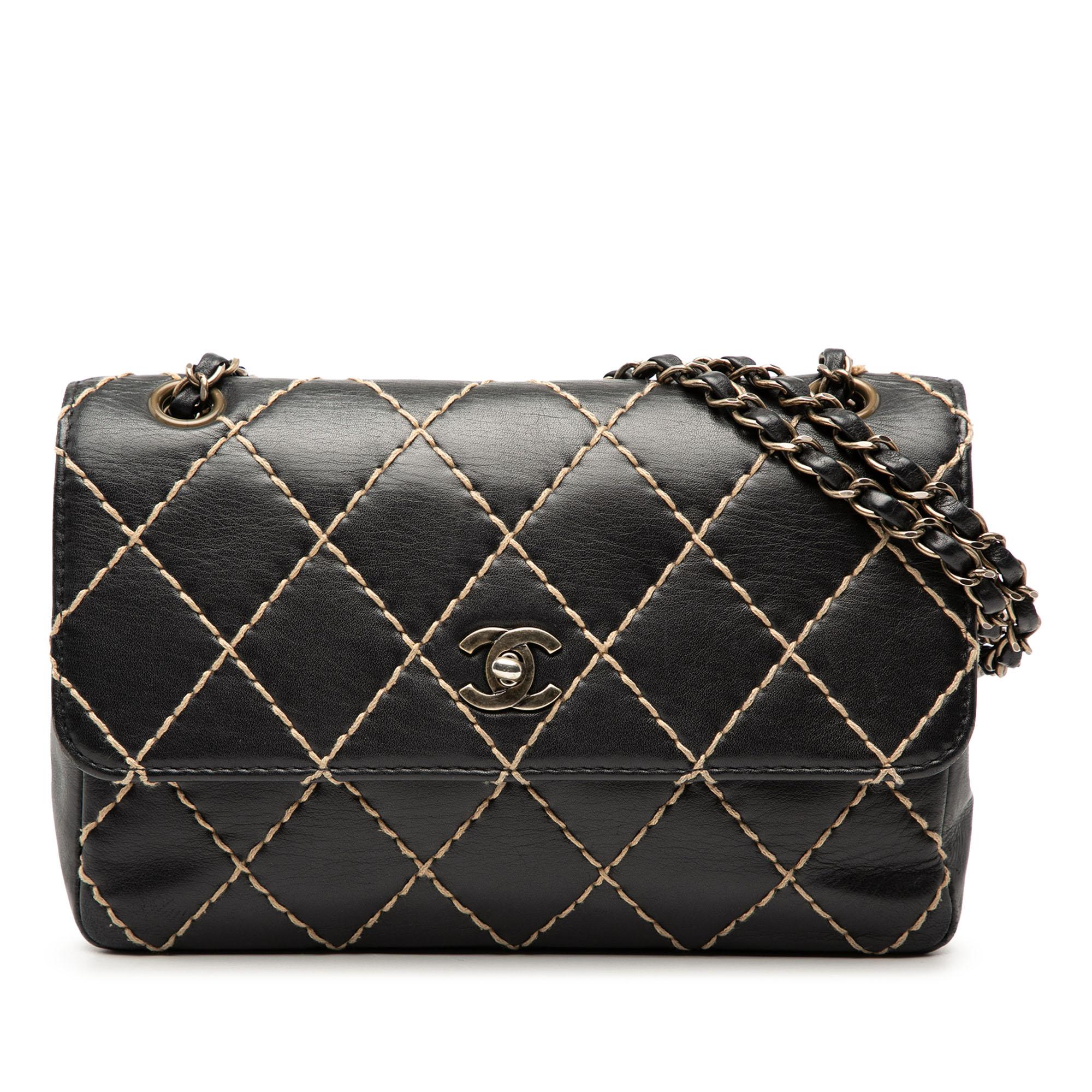 Chanel CC Calfskin Wild Stitch Flap