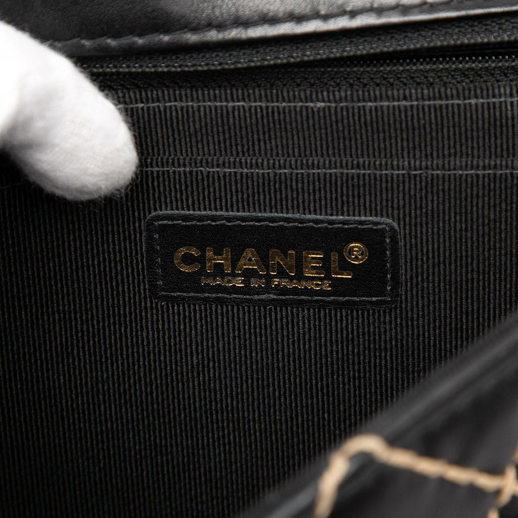 Chanel CC Calfskin Wild Stitch Flap