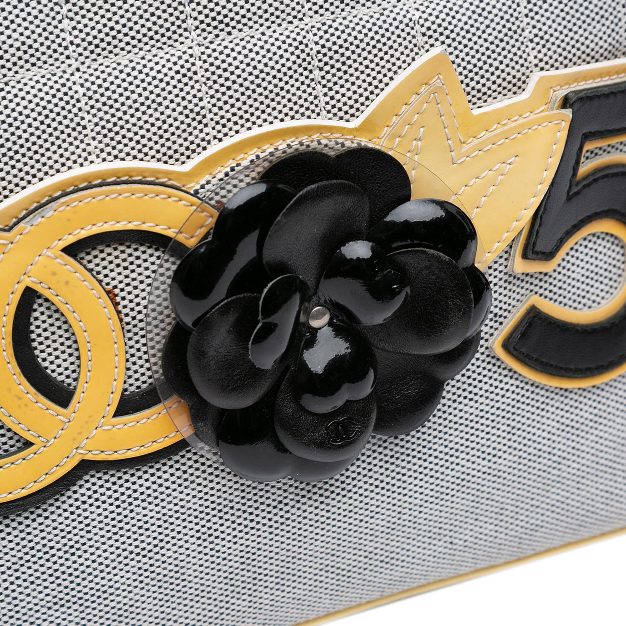 Chanel CC Camellia No. 5 Choco Bar Canvas Tote