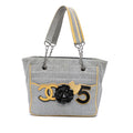 Chanel CC Camellia No. 5 Choco Bar Canvas Tote