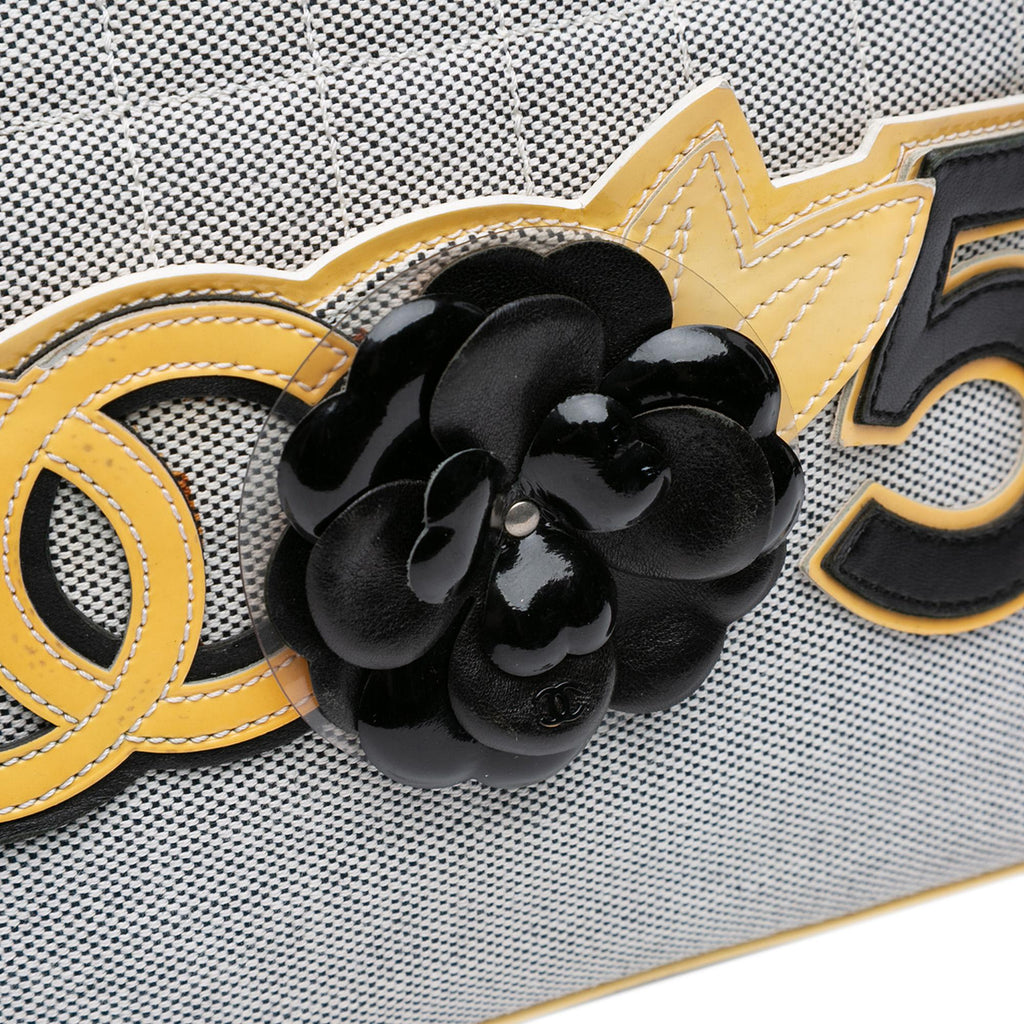 Chanel CC Camellia No. 5 Choco Bar Canvas Tote