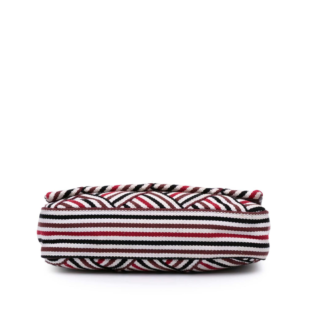 Chanel CC Canvas Stripe Flap