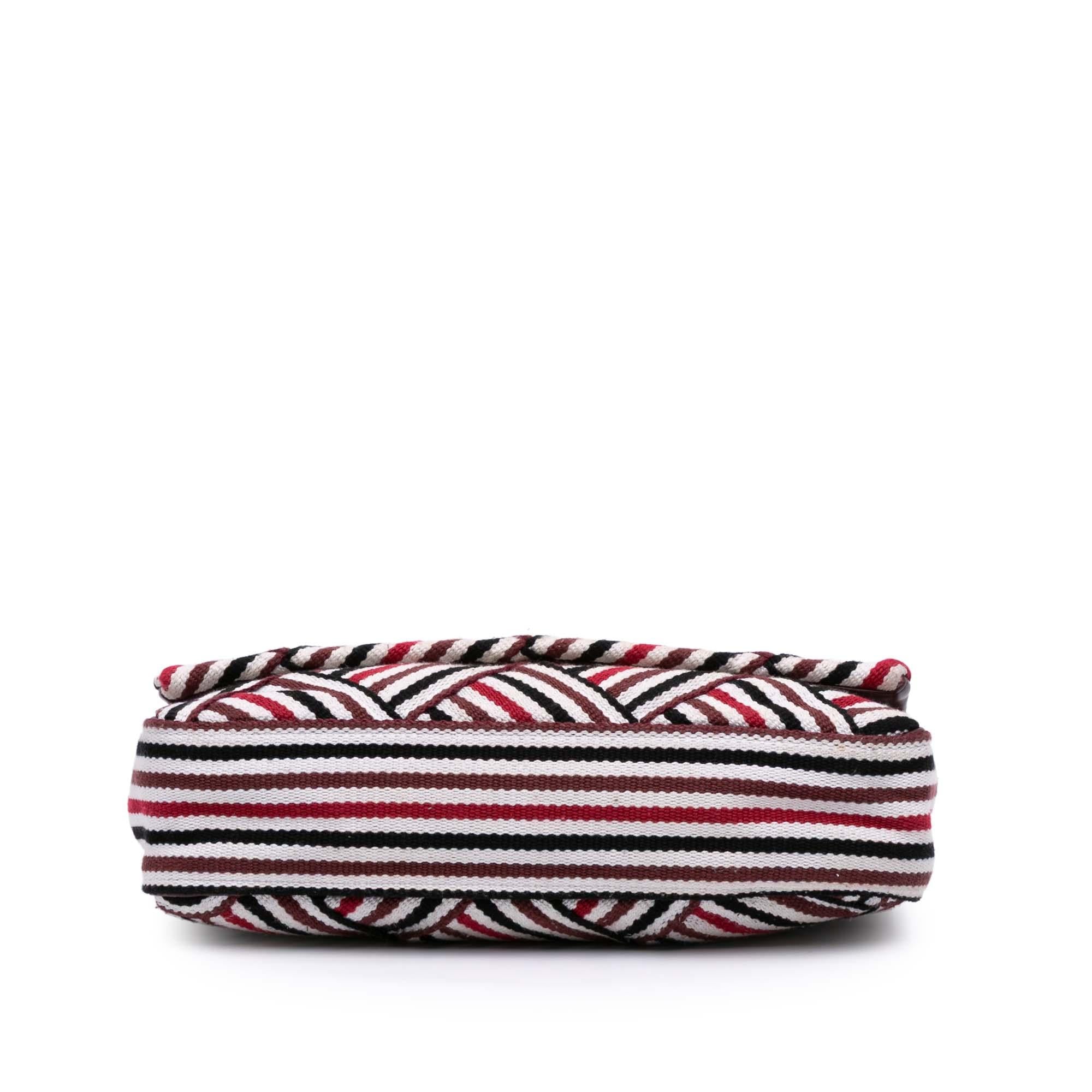 Chanel CC Canvas Stripe Flap