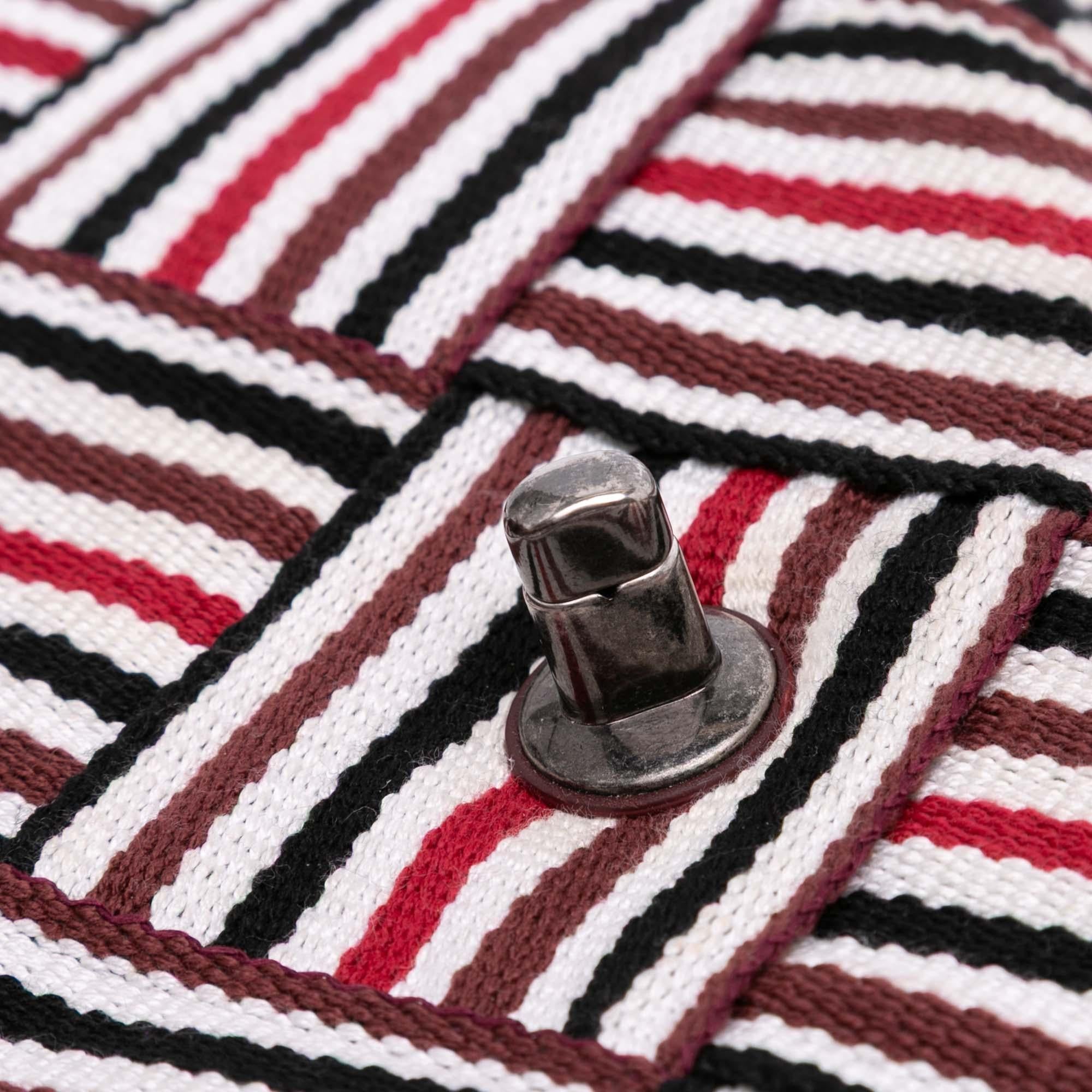 Chanel CC Canvas Stripe Flap