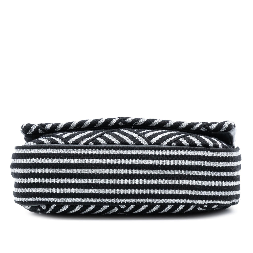 Chanel CC Canvas Stripe Flap
