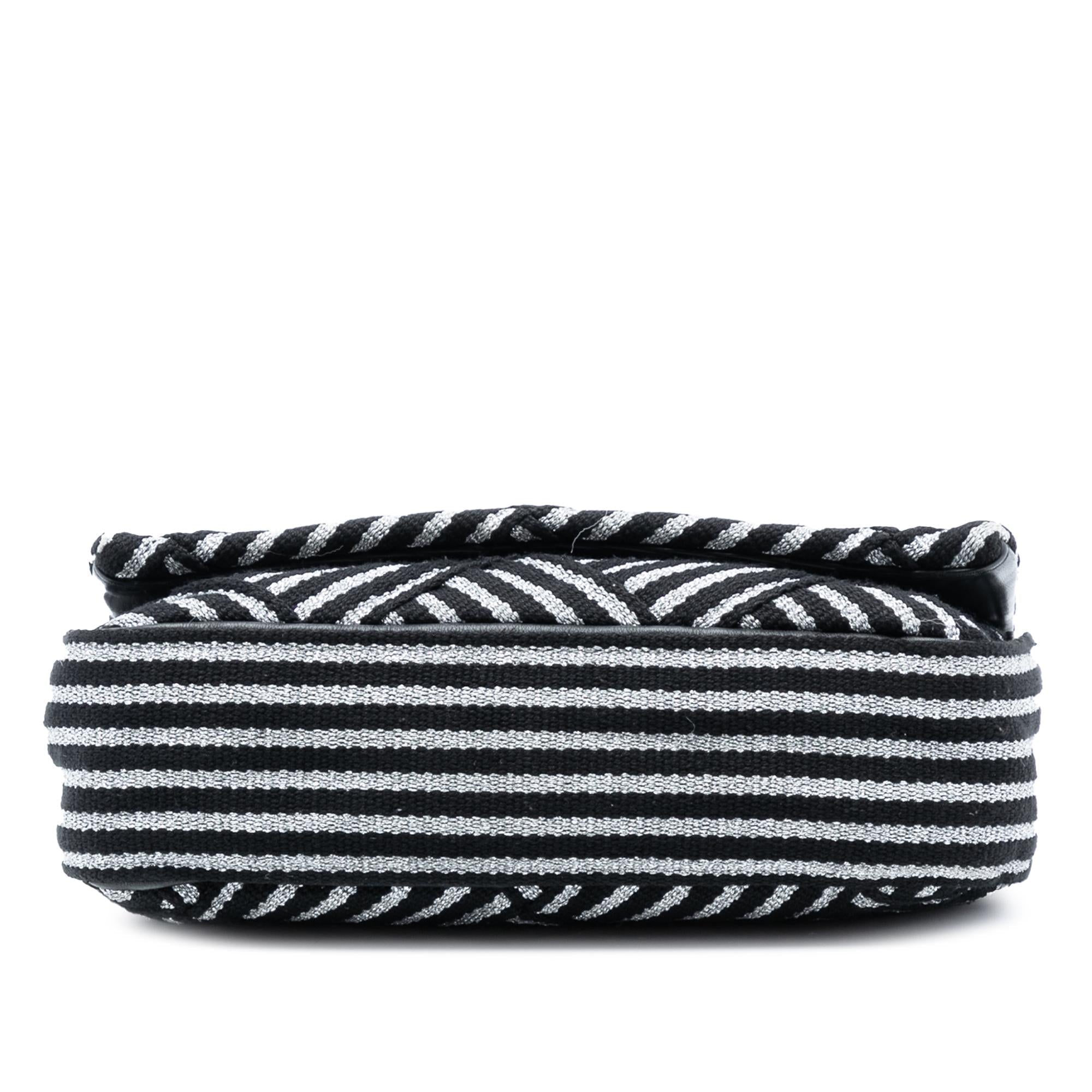 Chanel CC Canvas Stripe Flap