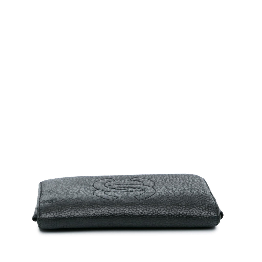 Chanel CC Caviar Bi Fold Card Holder (SHG-GcMVGD)