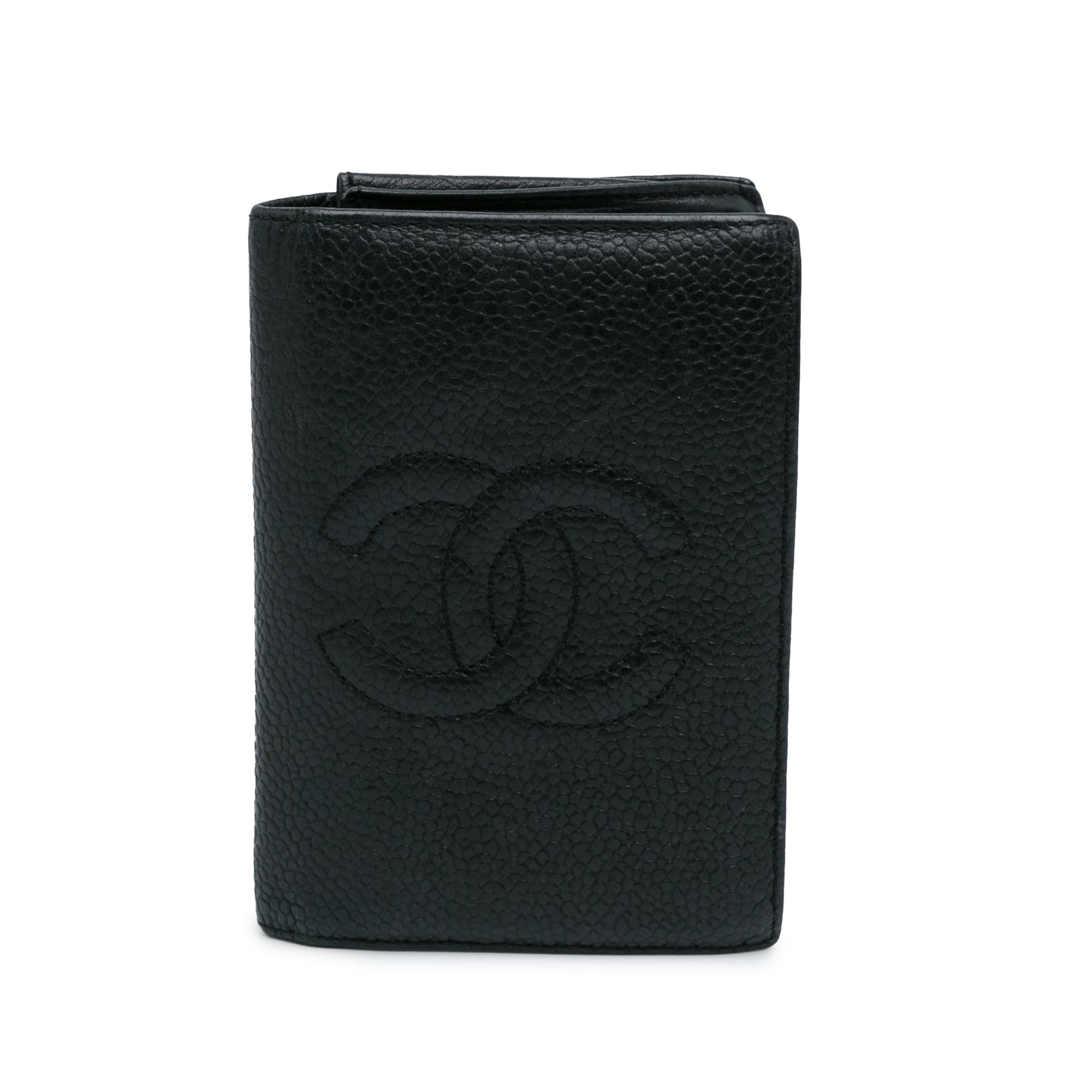 Chanel CC Caviar Bi Fold Card Holder (SHG-GcMVGD)