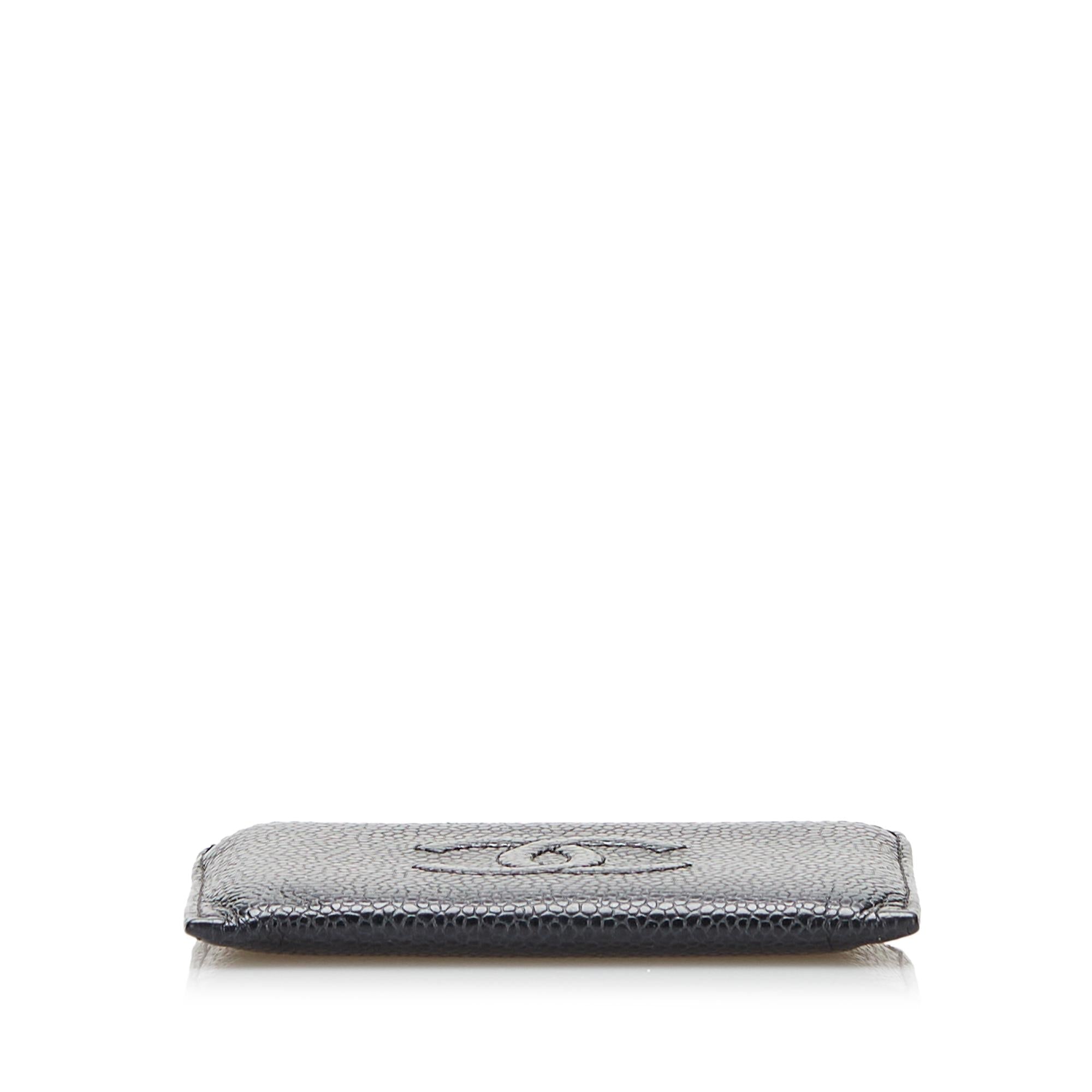 Chanel CC Caviar Card Holder (SHG-8RcQCm)