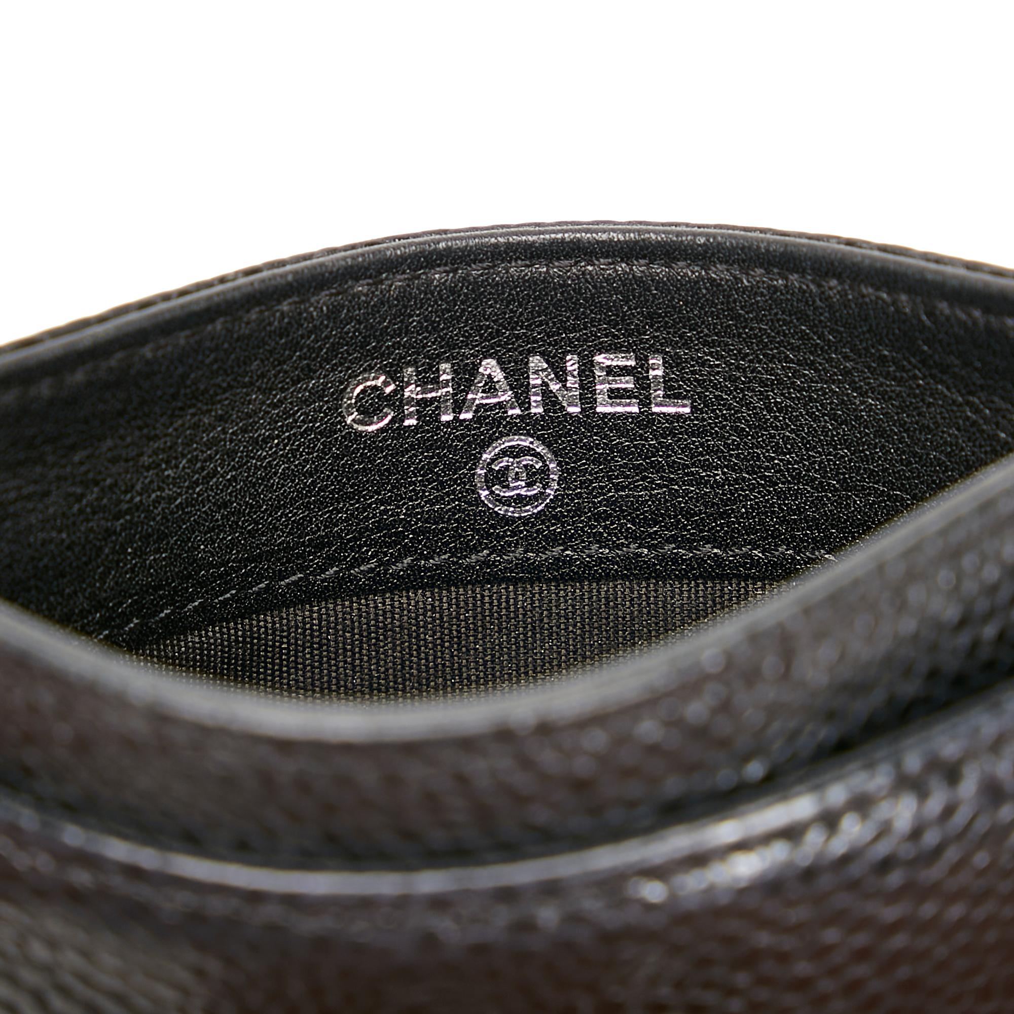 Chanel CC Caviar Card Holder (SHG-8RcQCm)