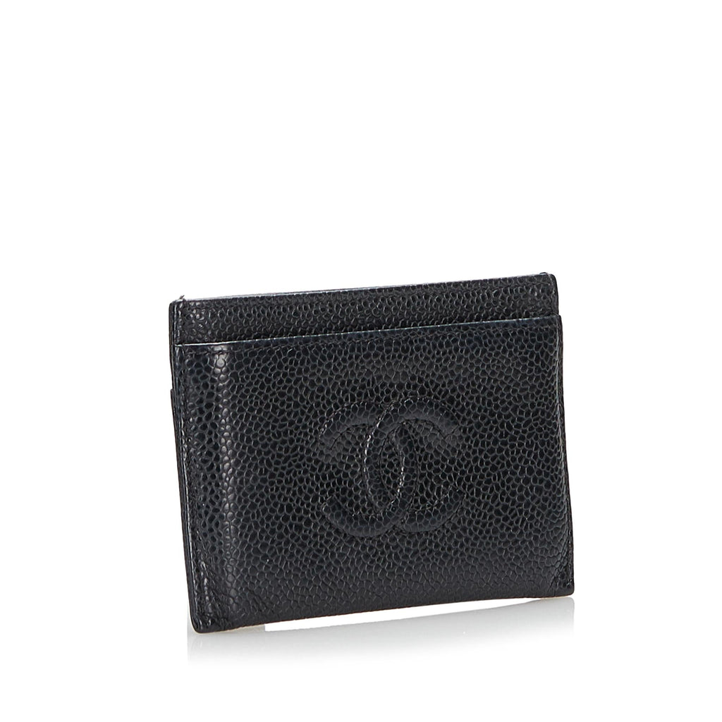 Chanel CC Caviar Card Holder (SHG-8RcQCm)
