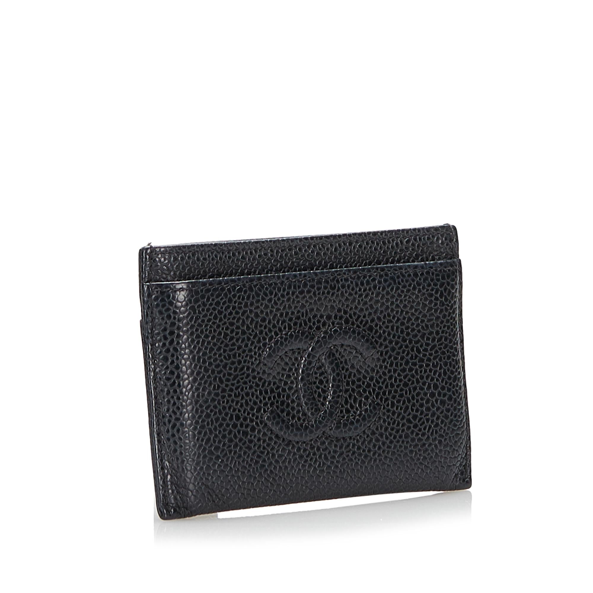 Chanel CC Caviar Card Holder (SHG-8RcQCm)