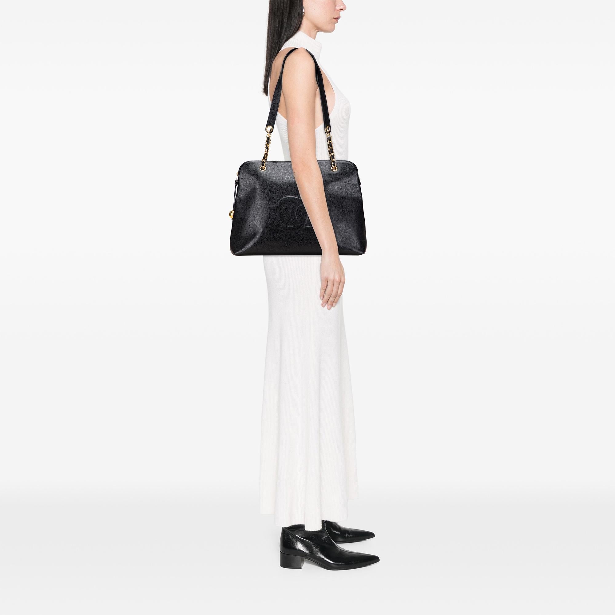 Chanel CC Caviar Chain Tote