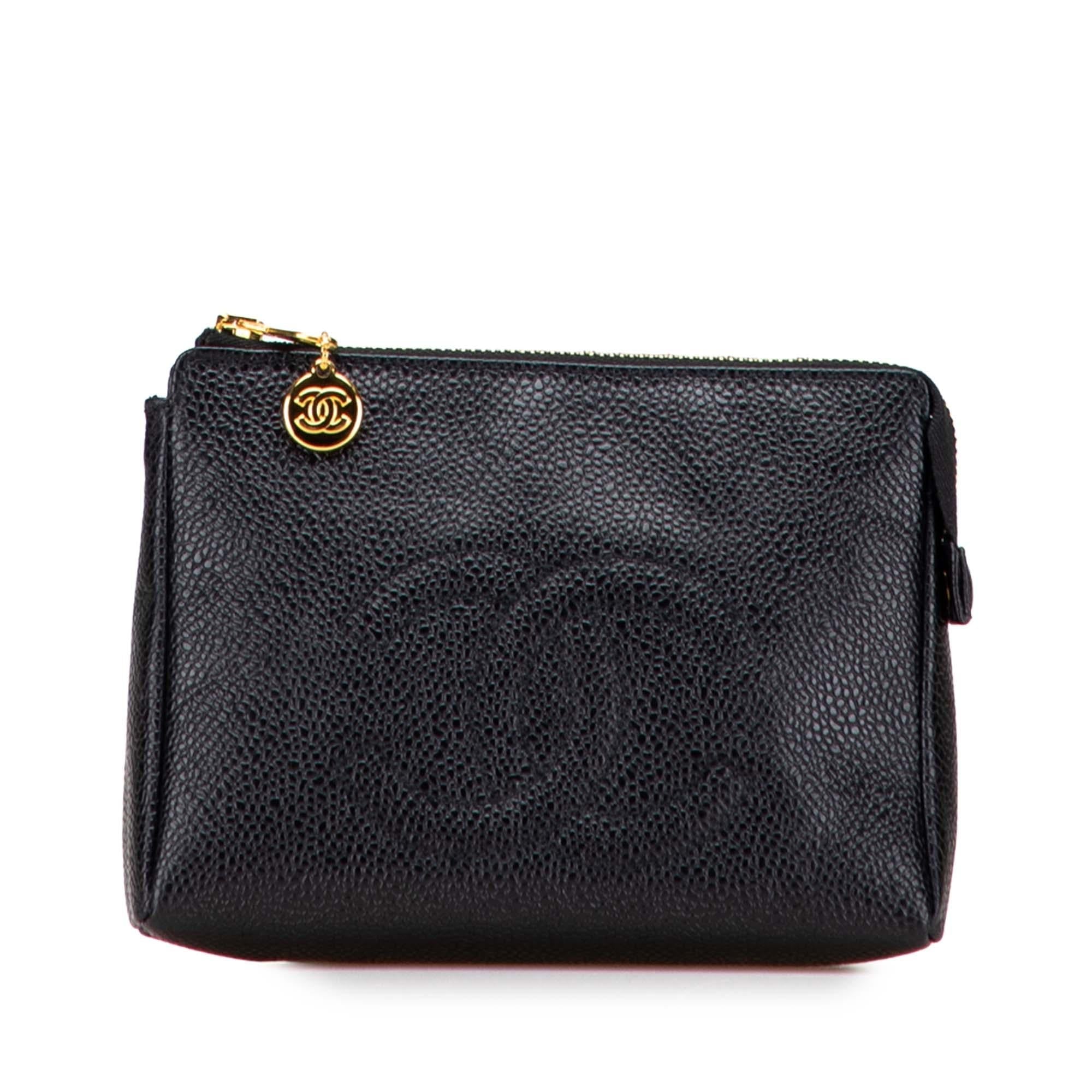 Chanel CC Caviar Cosmetic Pouch