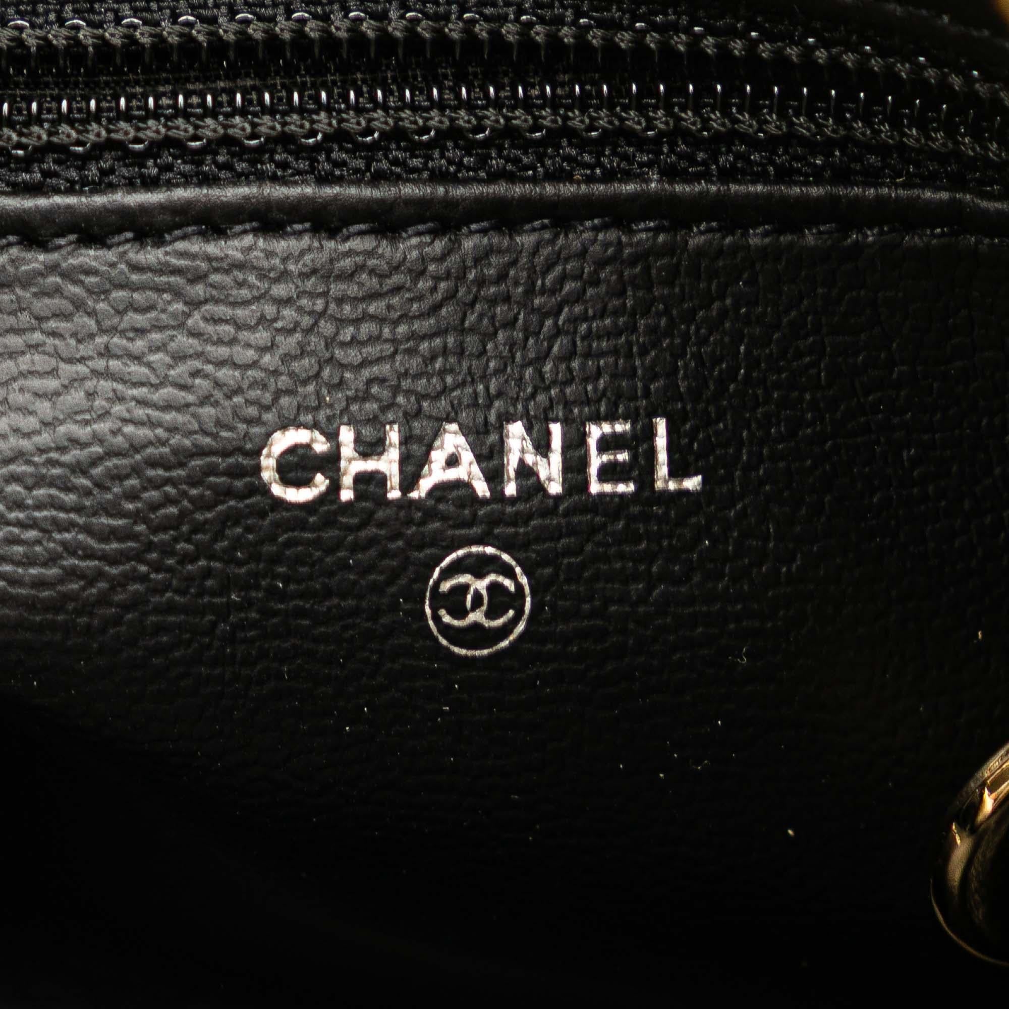 Chanel CC Caviar Cosmetic Pouch