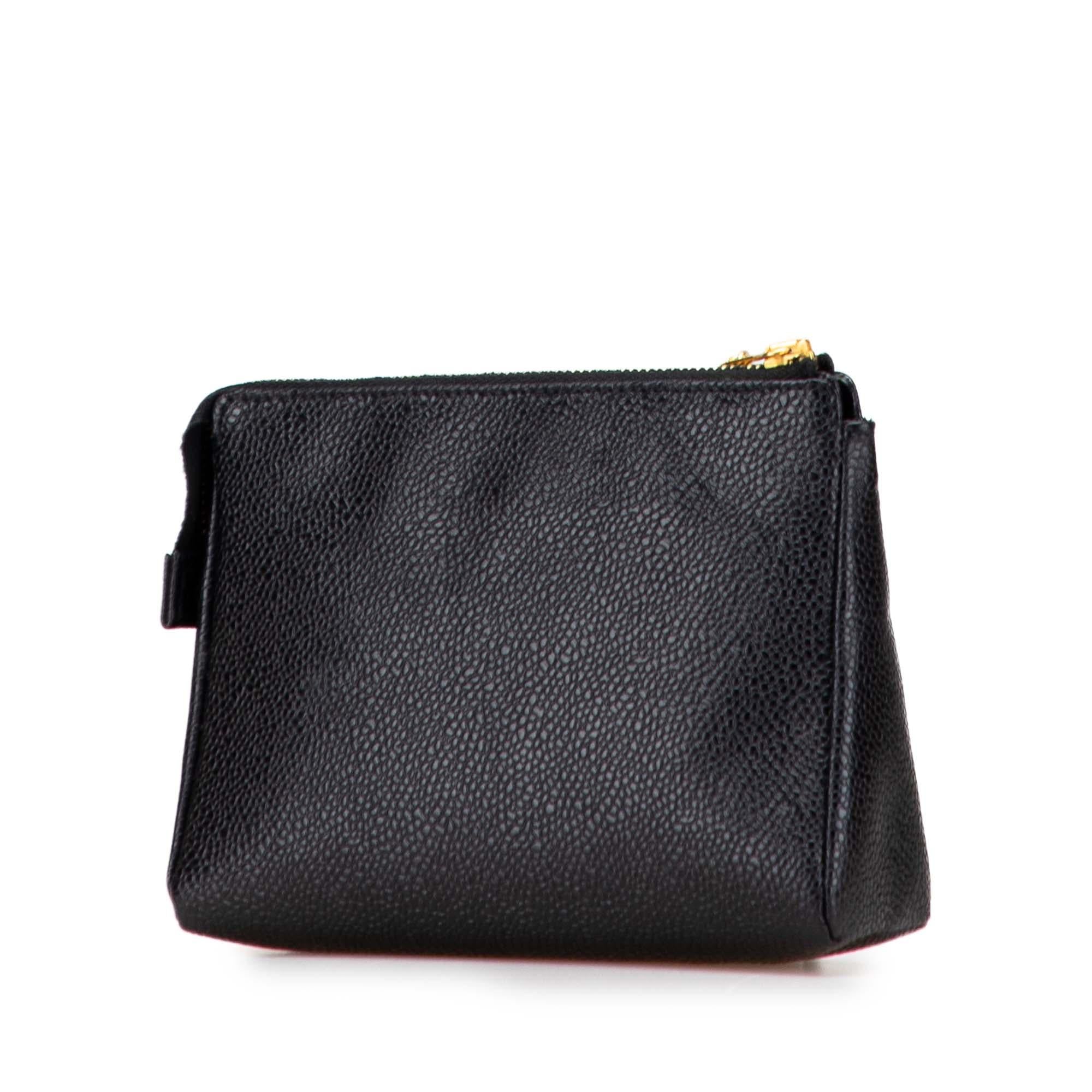 Chanel CC Caviar Cosmetic Pouch