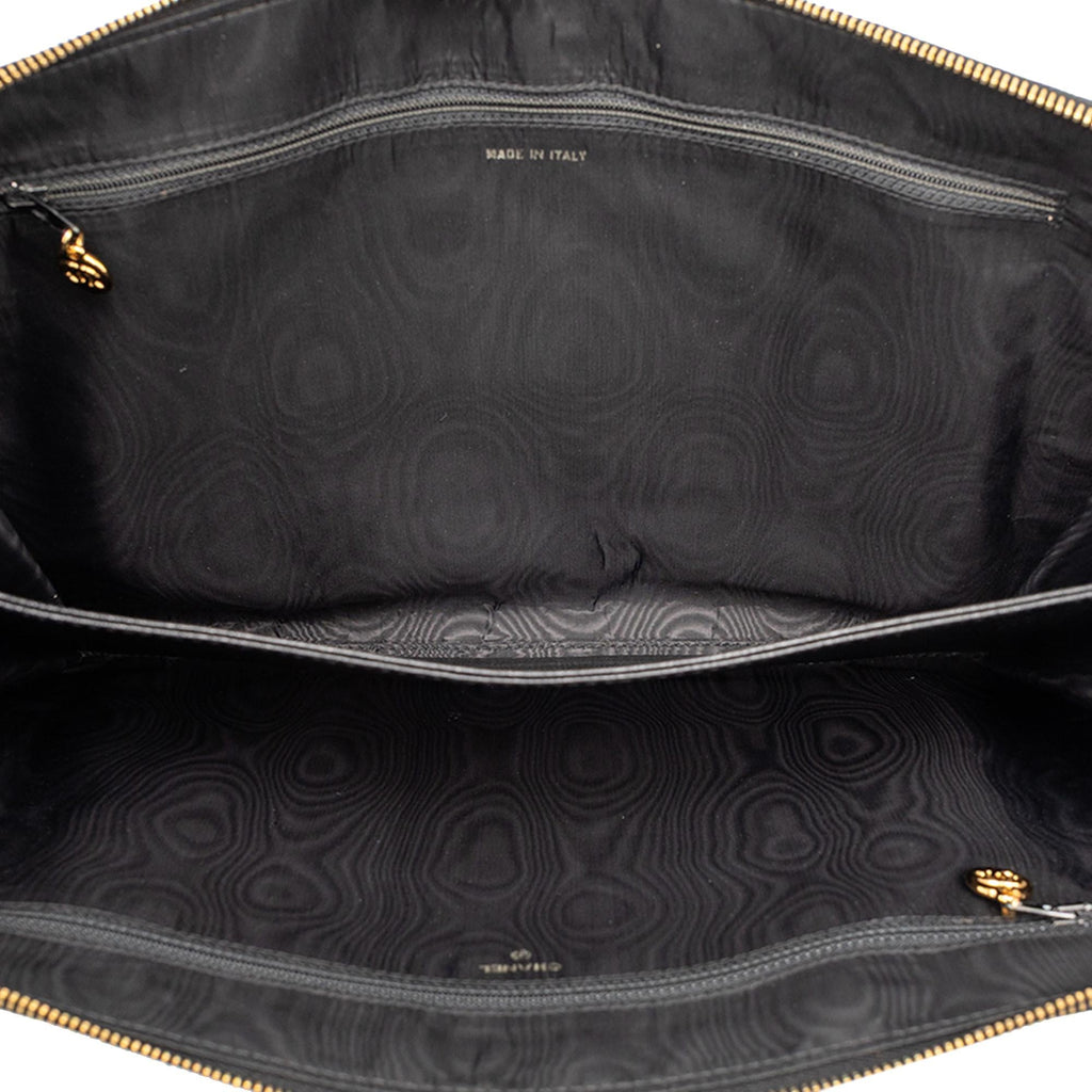 Chanel CC Caviar Documents Portfolio Clutch