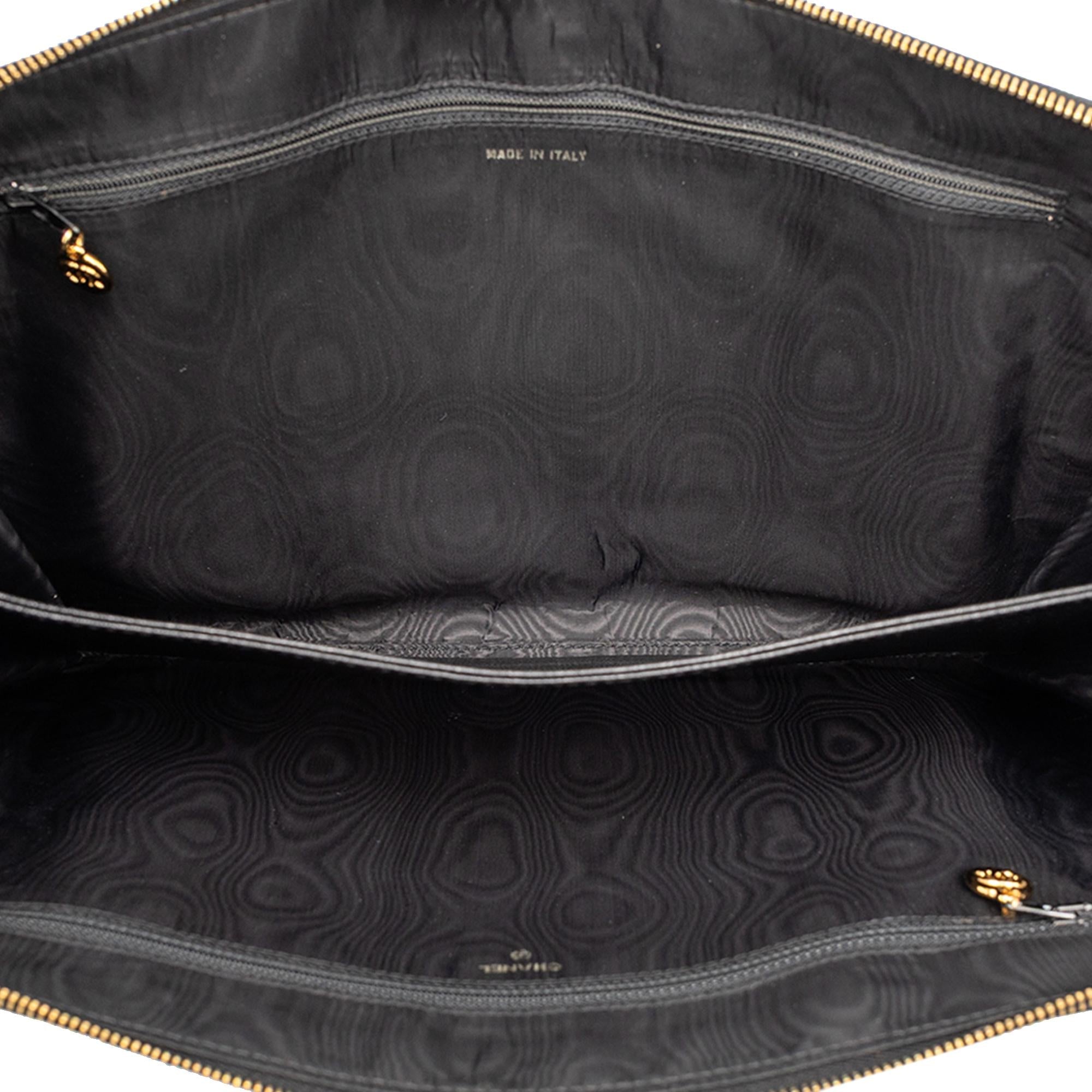 Chanel CC Caviar Documents Portfolio Clutch