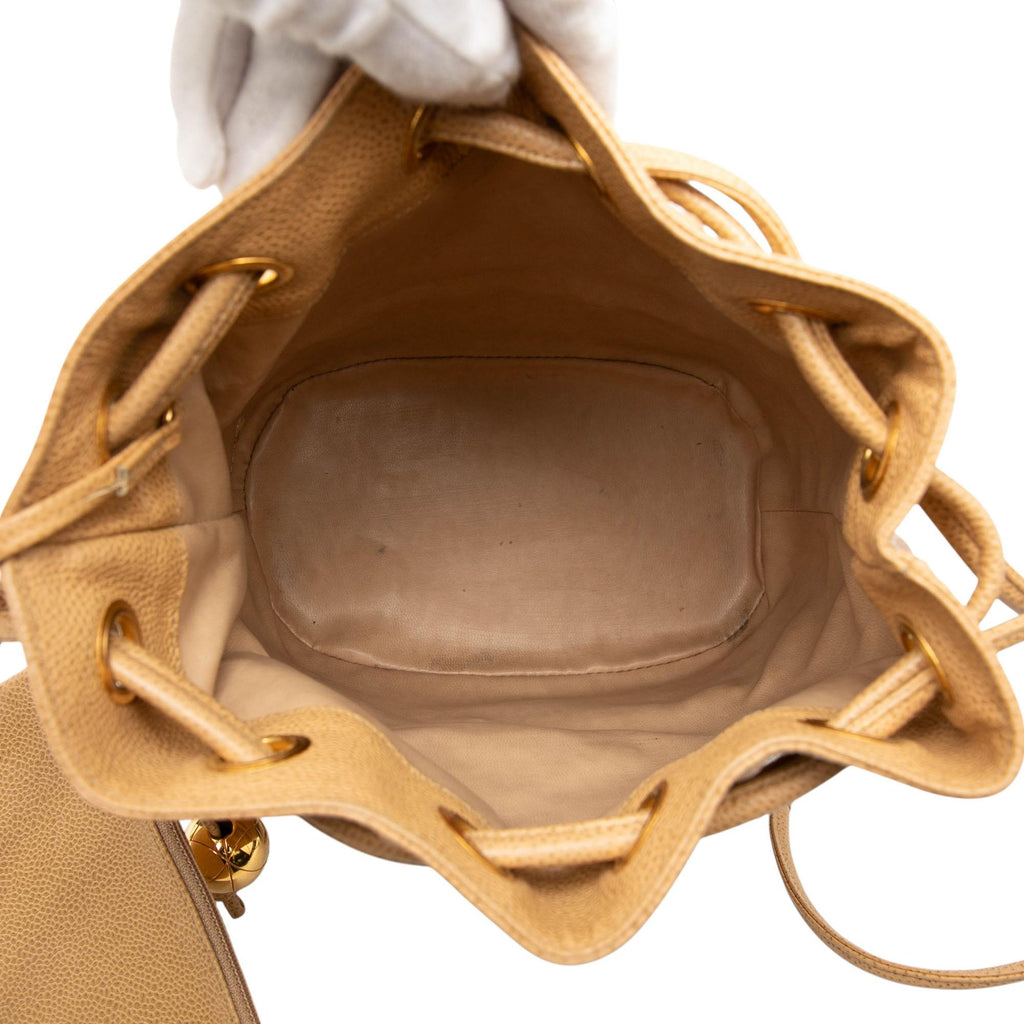 Chanel CC Caviar Drawstring Bucket Bag