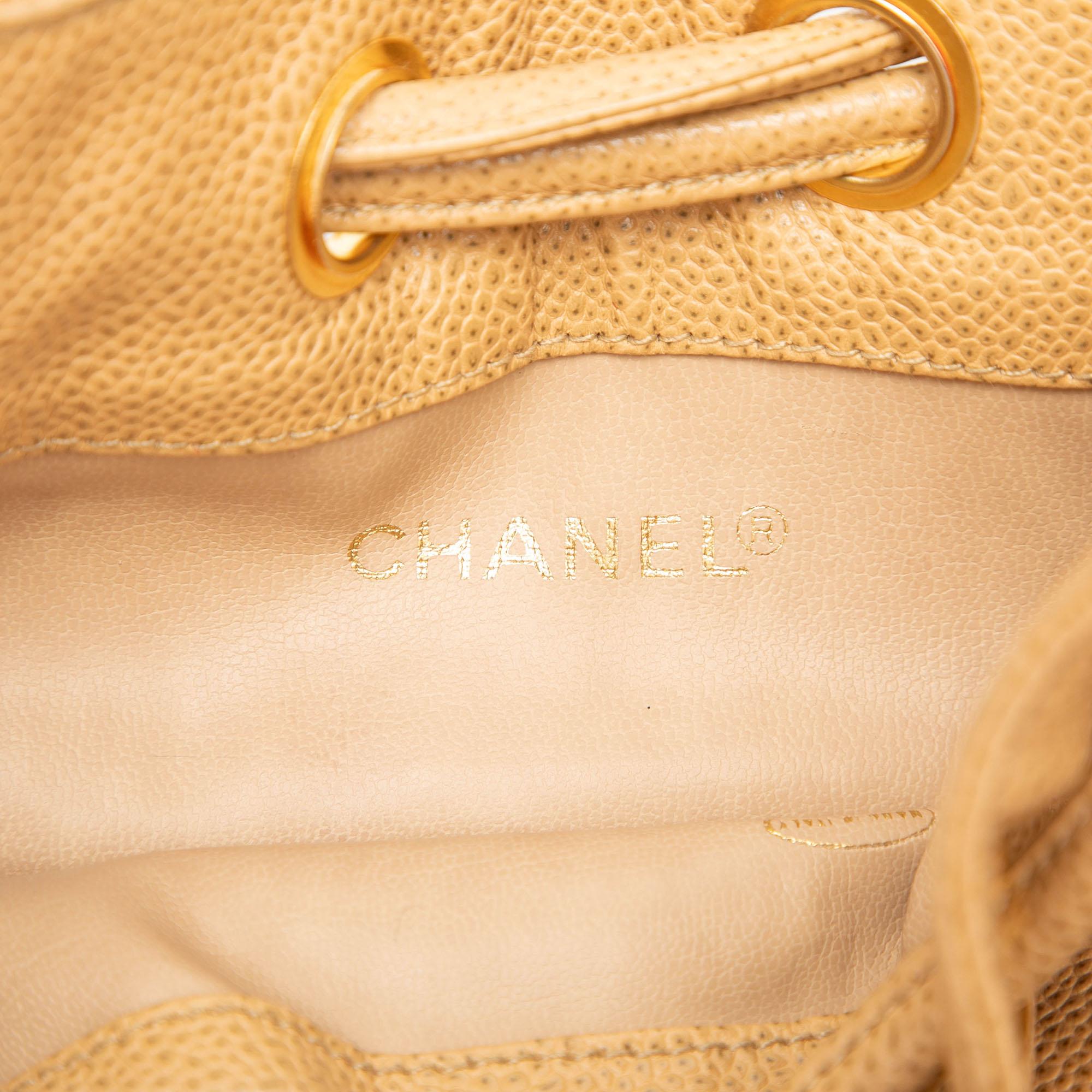 Chanel CC Caviar Drawstring Bucket Bag