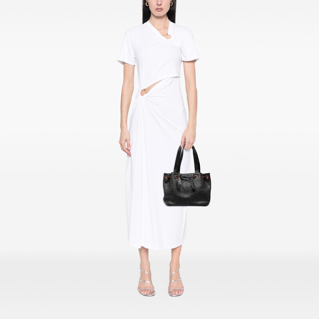 Chanel CC Caviar Drawstring Tote