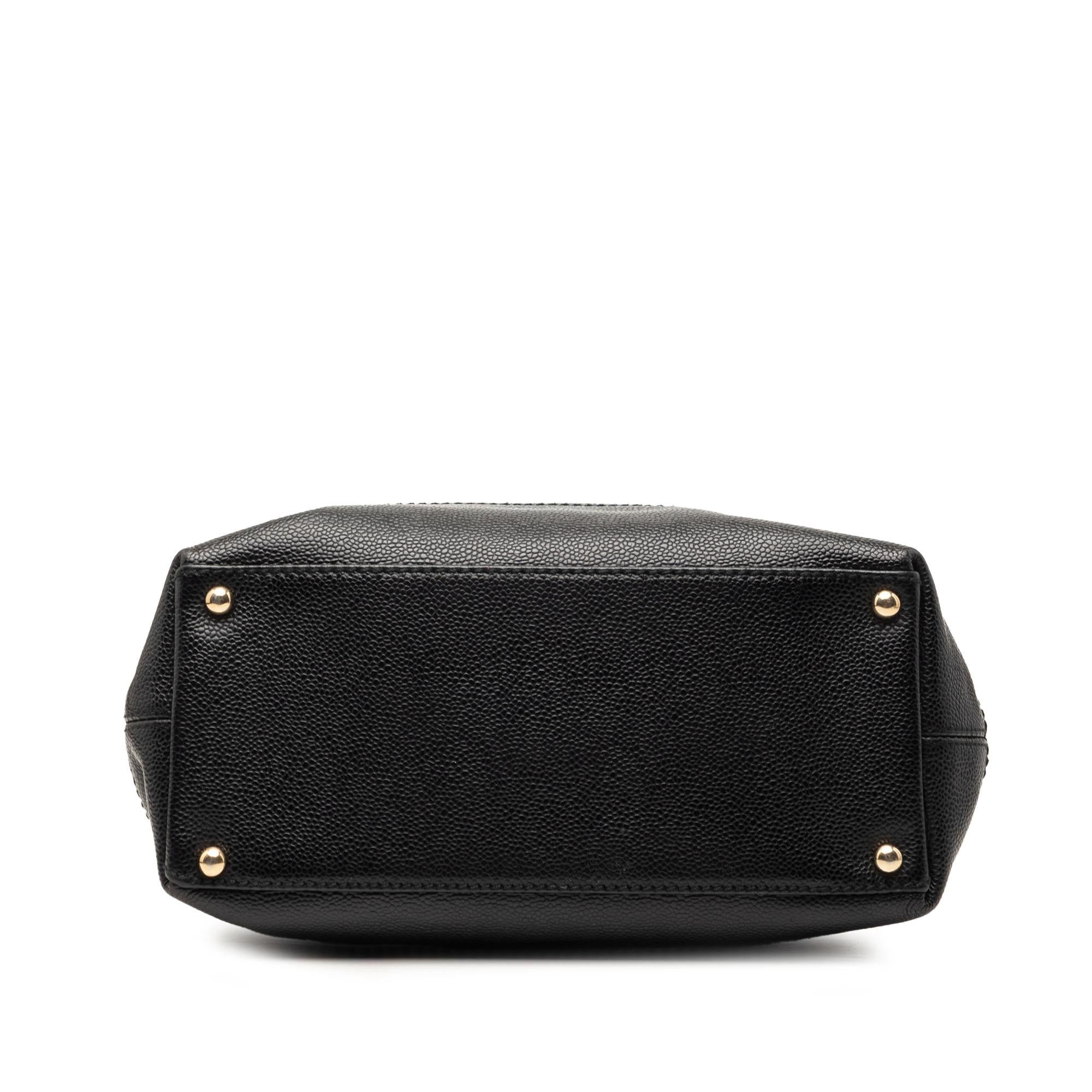 Chanel CC Caviar Drawstring Tote