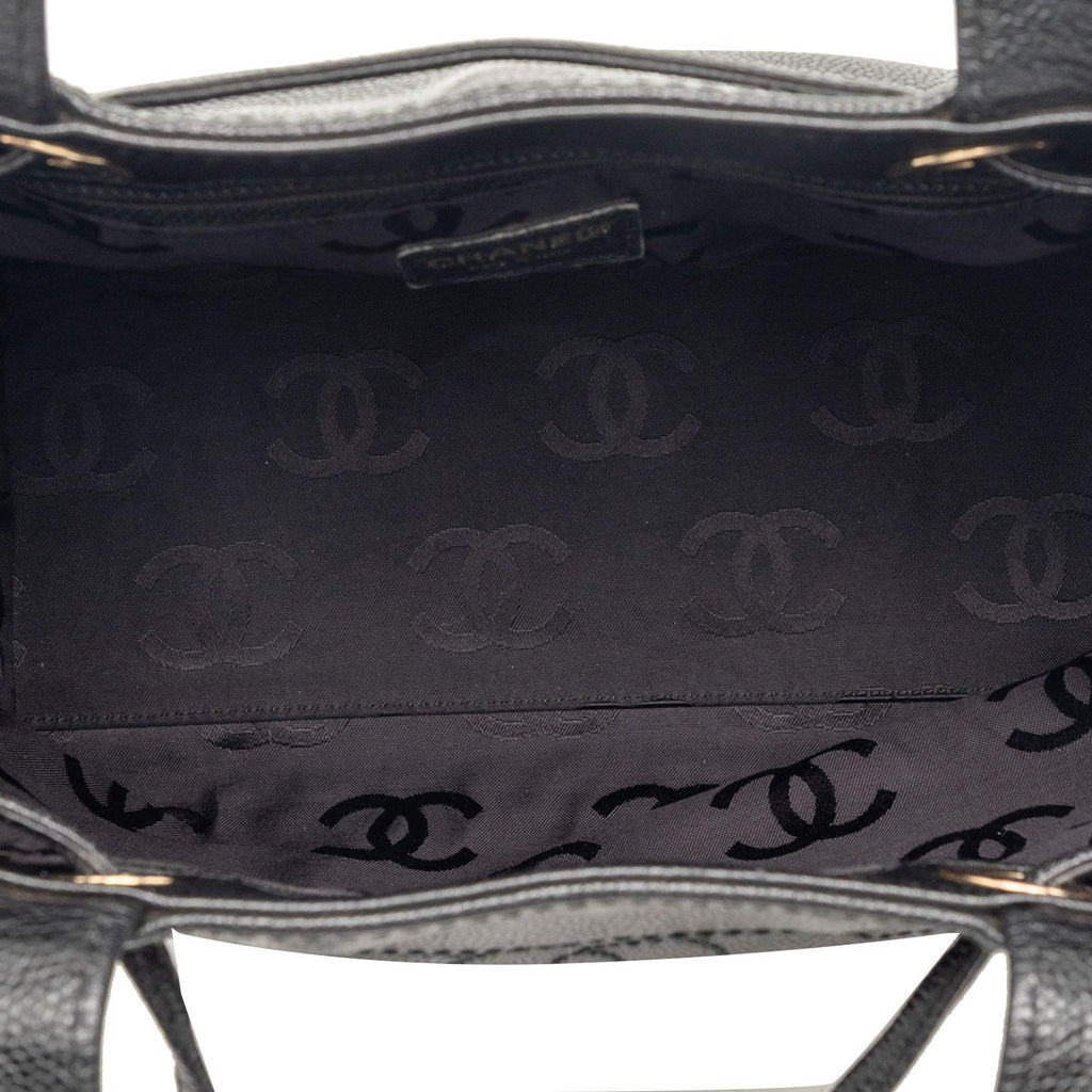 Chanel CC Caviar Drawstring Tote