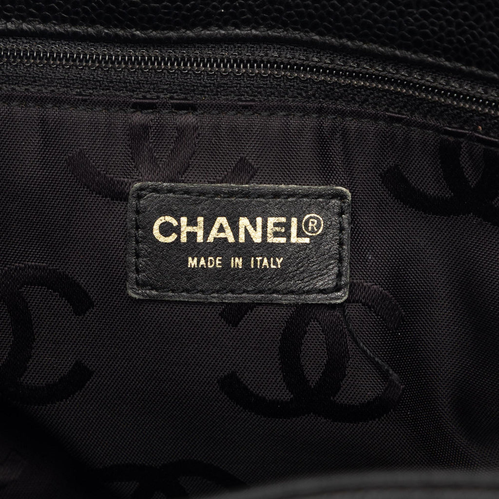 Chanel CC Caviar Drawstring Tote