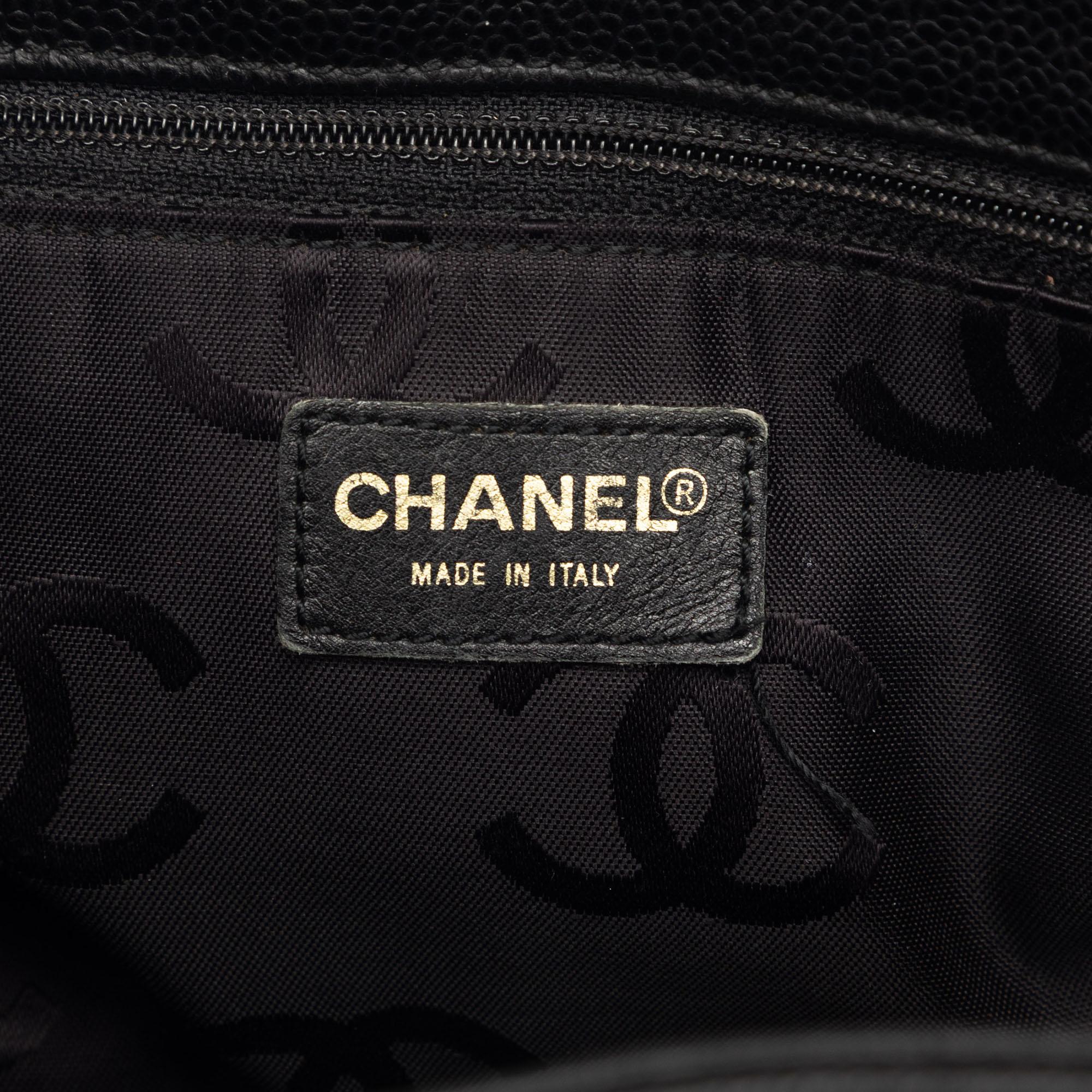 Chanel CC Caviar Drawstring Tote