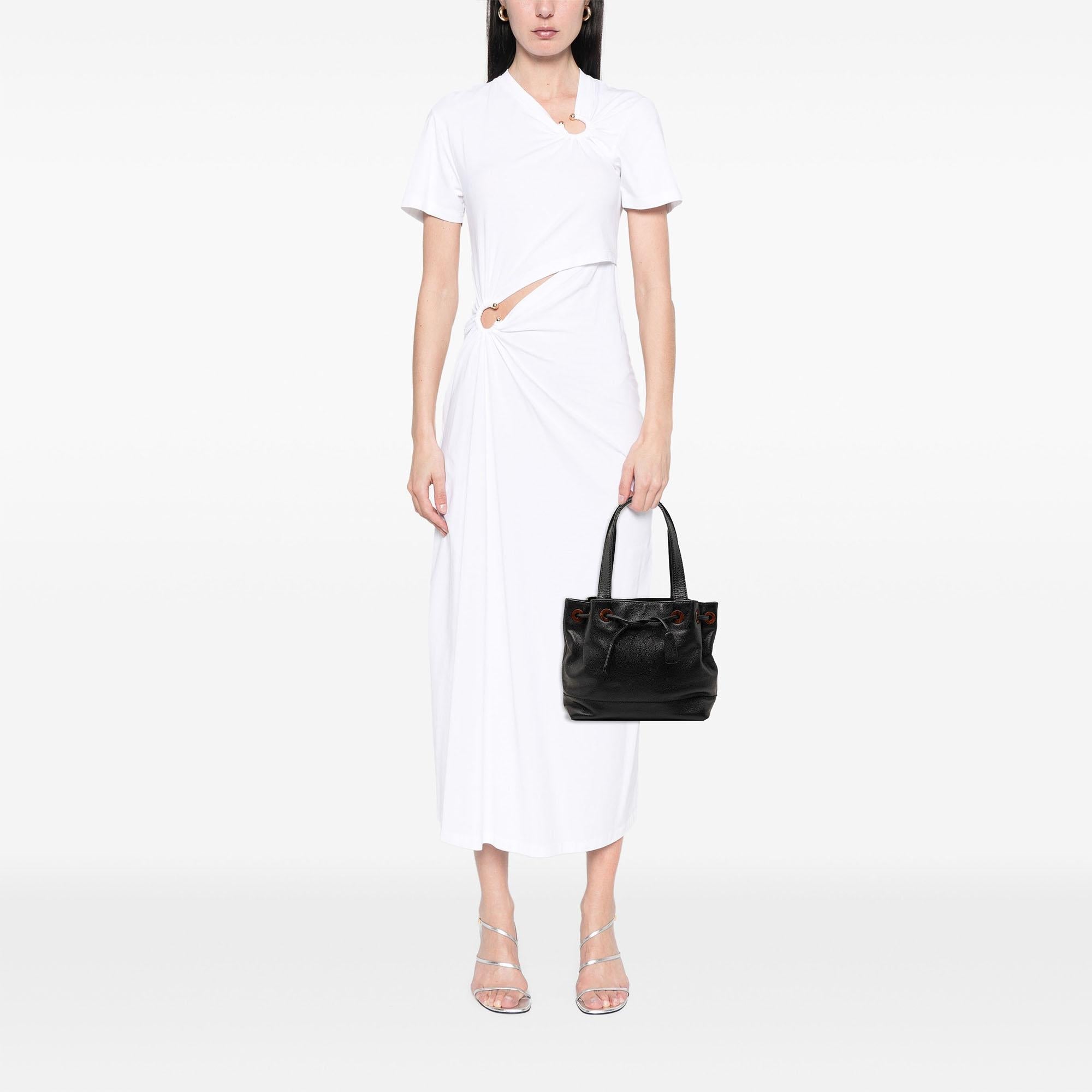 Chanel CC Caviar Drawstring Tote