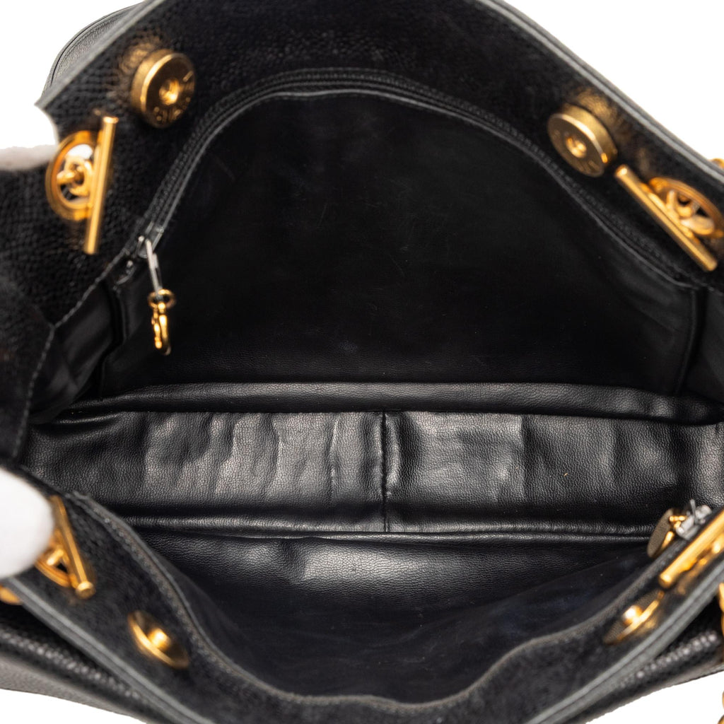 Chanel CC Caviar Front Pocket Shoulder Bag