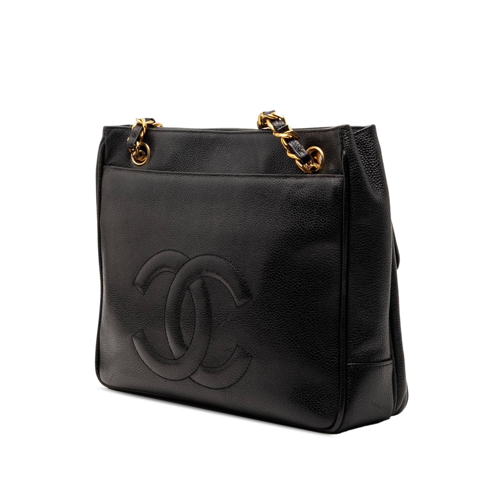 Chanel CC Caviar Front Pocket Shoulder Bag