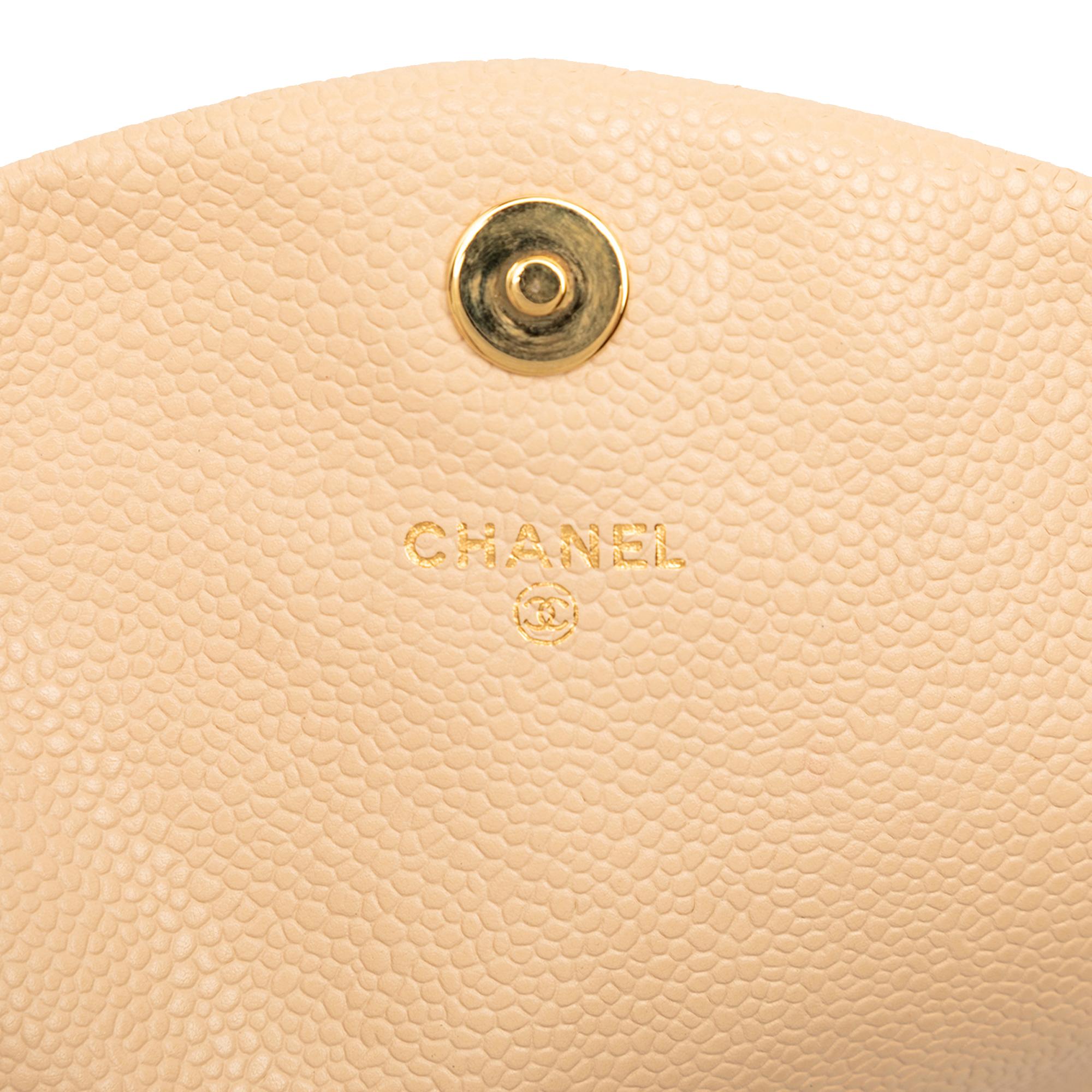 Chanel CC Caviar Half Moon Wallet on Chain