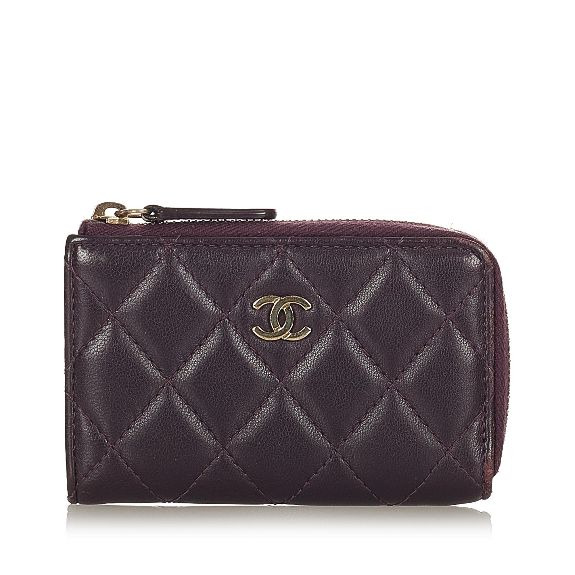 Chanel CC Caviar Leather Coin Pouch (SHG-23409)