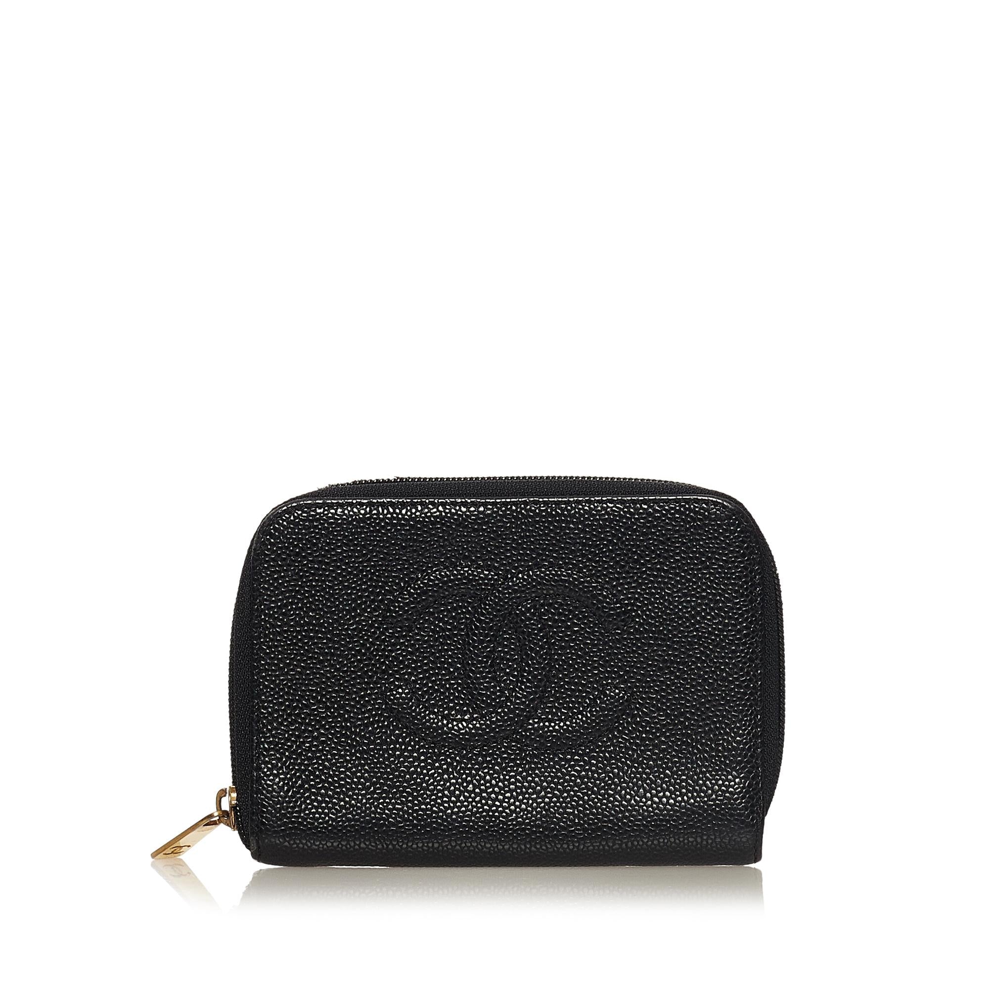 Chanel CC Caviar Leather Coin Pouch (SHG-34259)