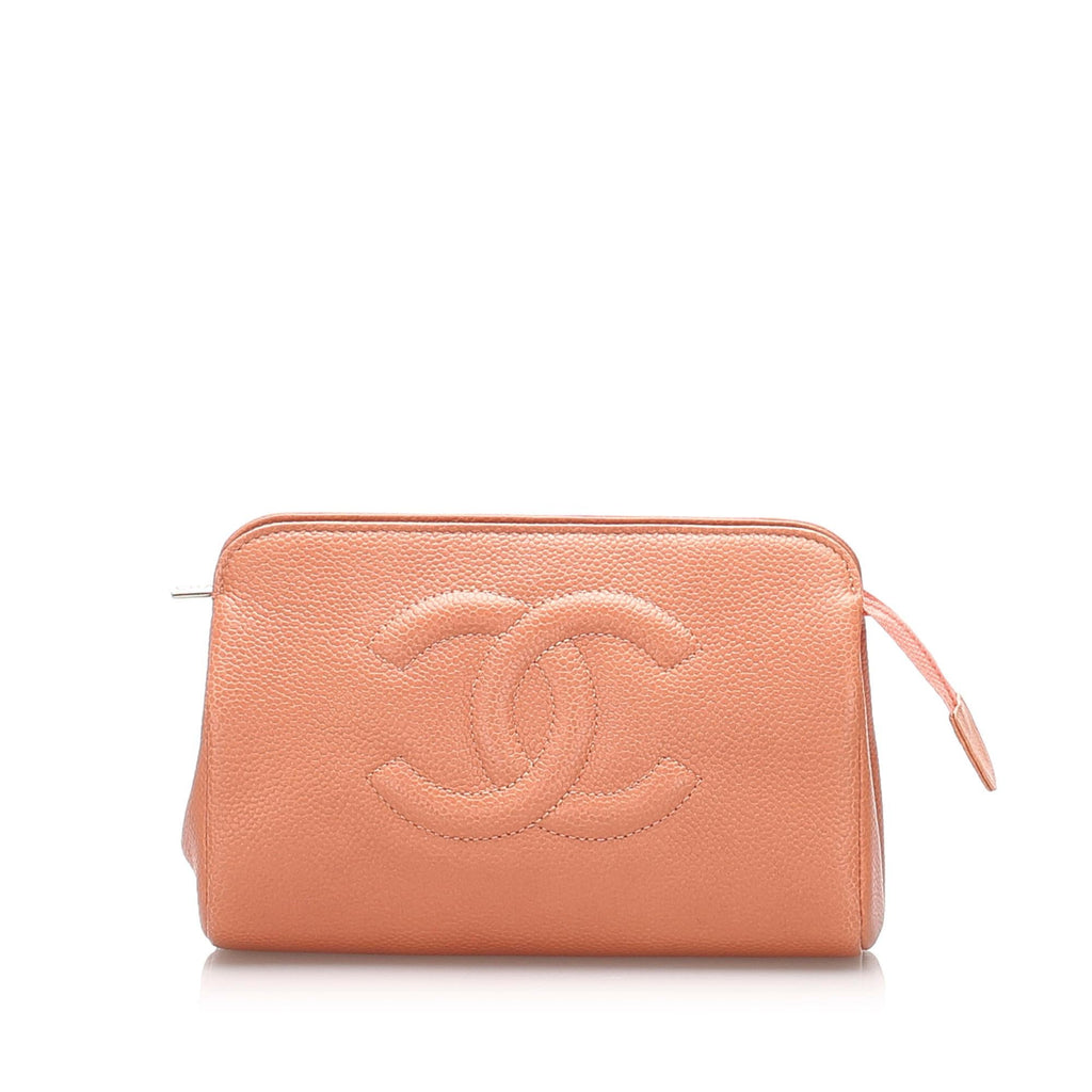 Chanel CC Caviar Leather Pouch (SHG-22431)