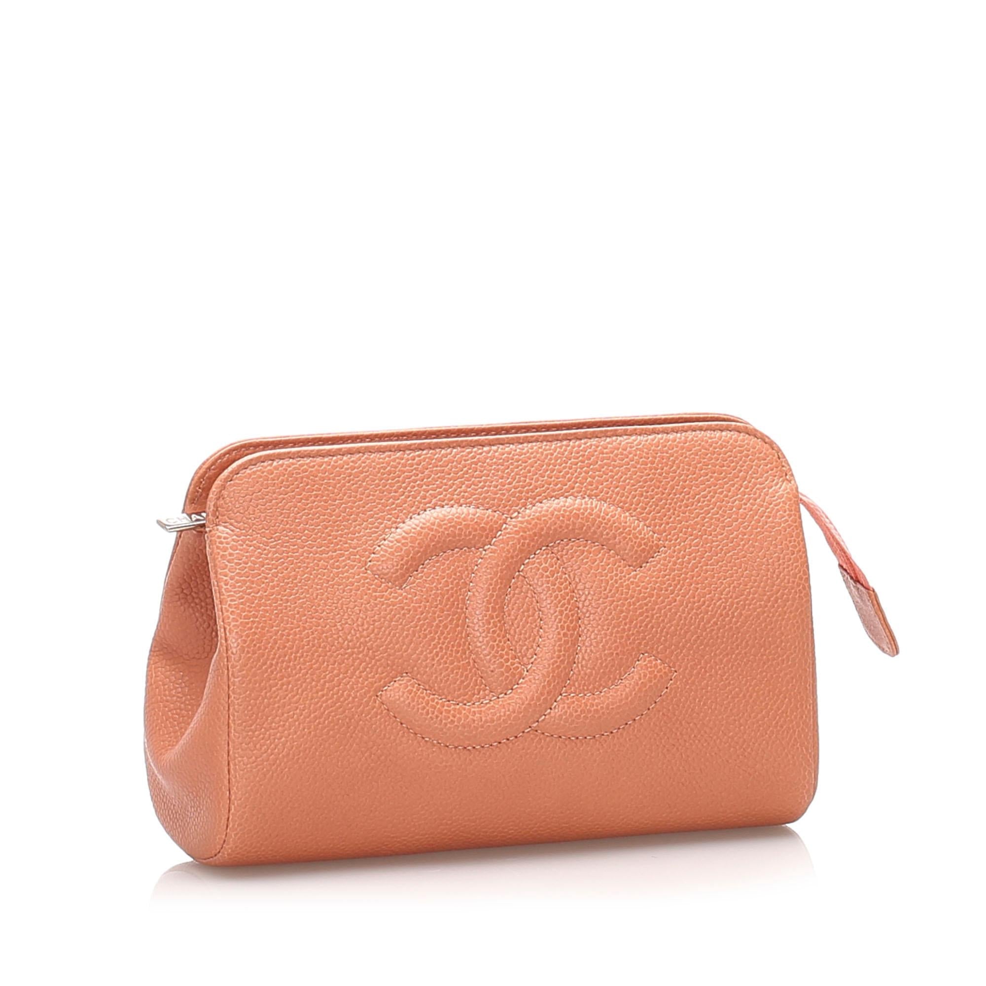 Chanel CC Caviar Leather Pouch (SHG-22431)