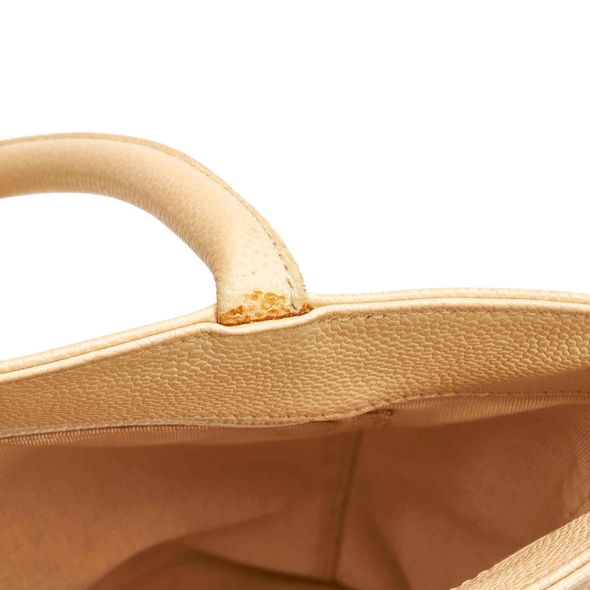 Chanel CC Caviar Leather Tote Bag (SHG-32116)