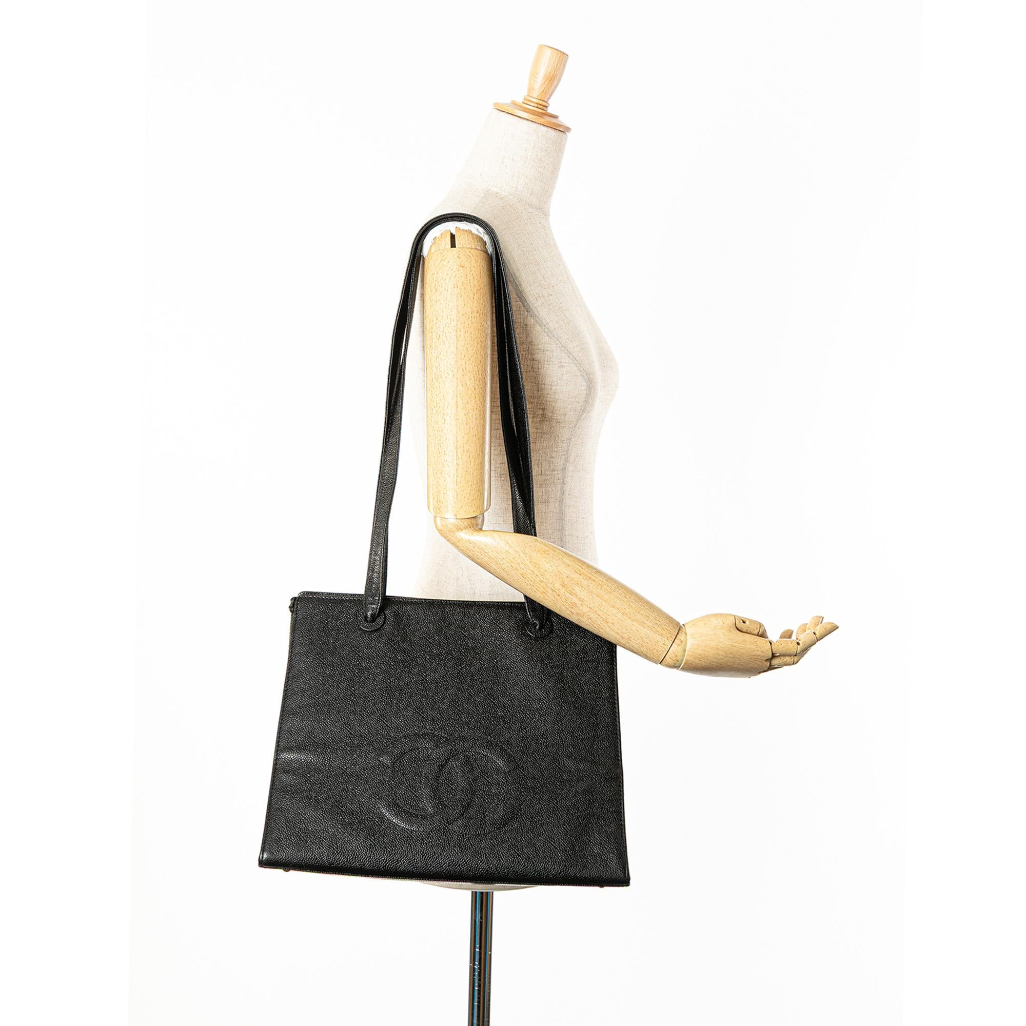 Chanel CC Caviar Leather Tote