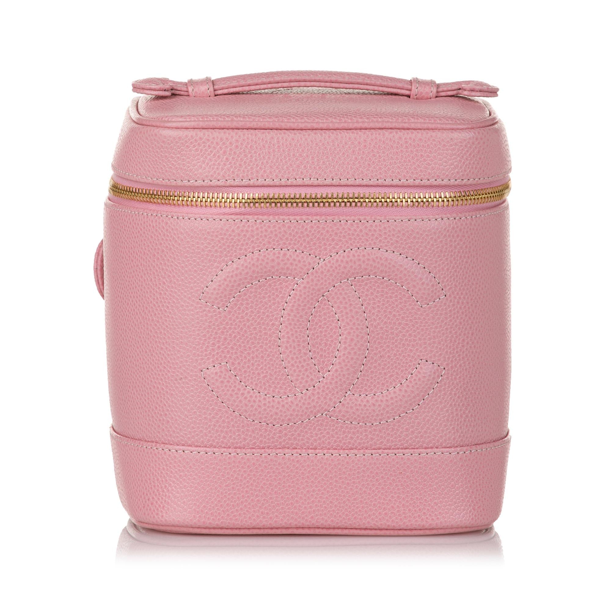 Chanel CC Caviar Leather Vanity Bag (SHG-36629)