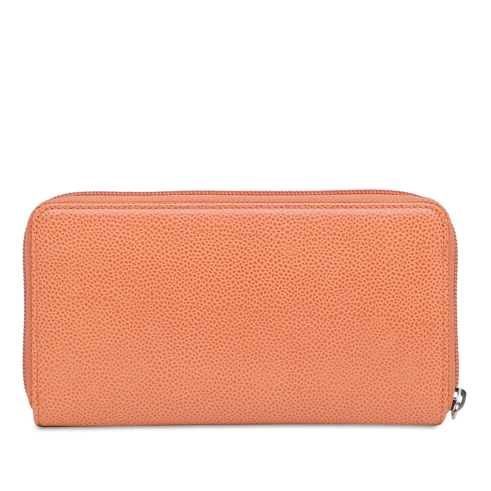 Chanel CC Caviar Leather Zip Around Long Wallet (SHG-M5pi7x)